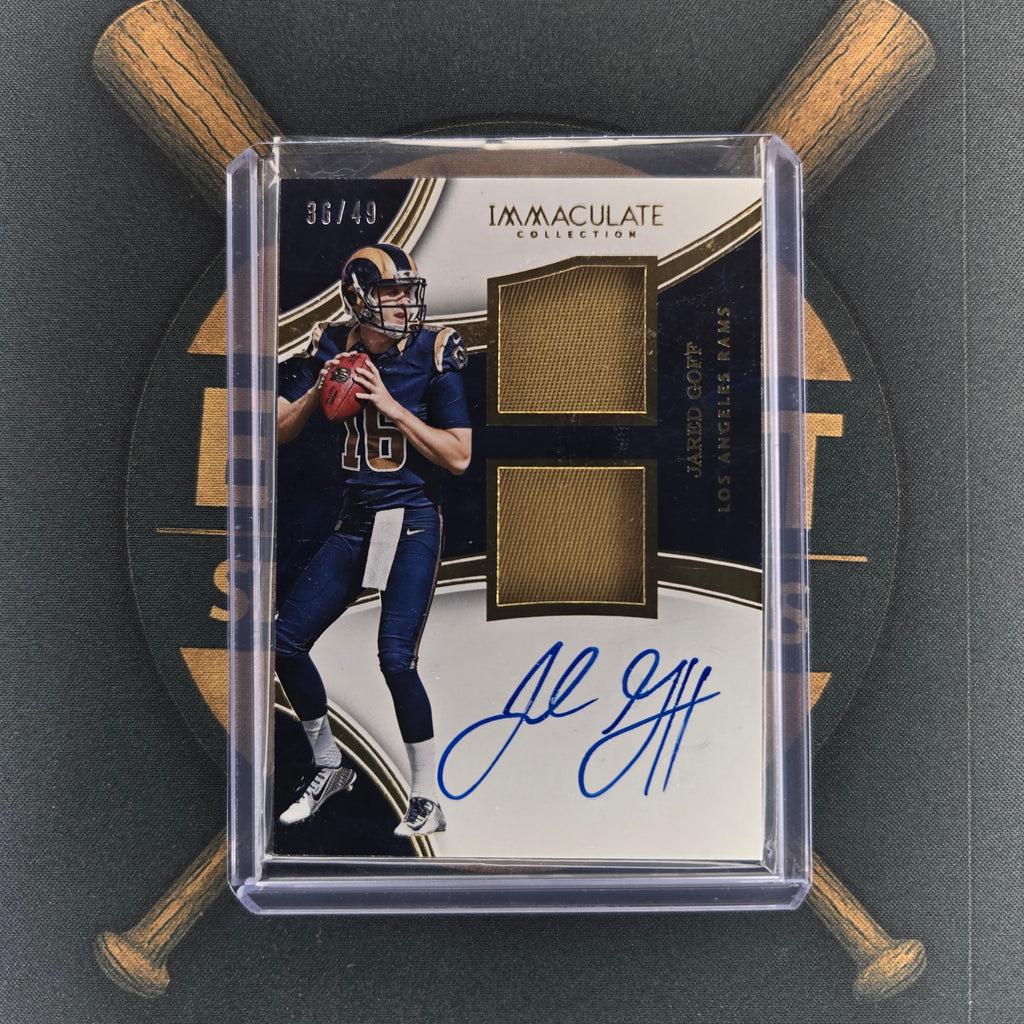 2016 Panini Immaculate Jared Goff Rookie Patch Auto