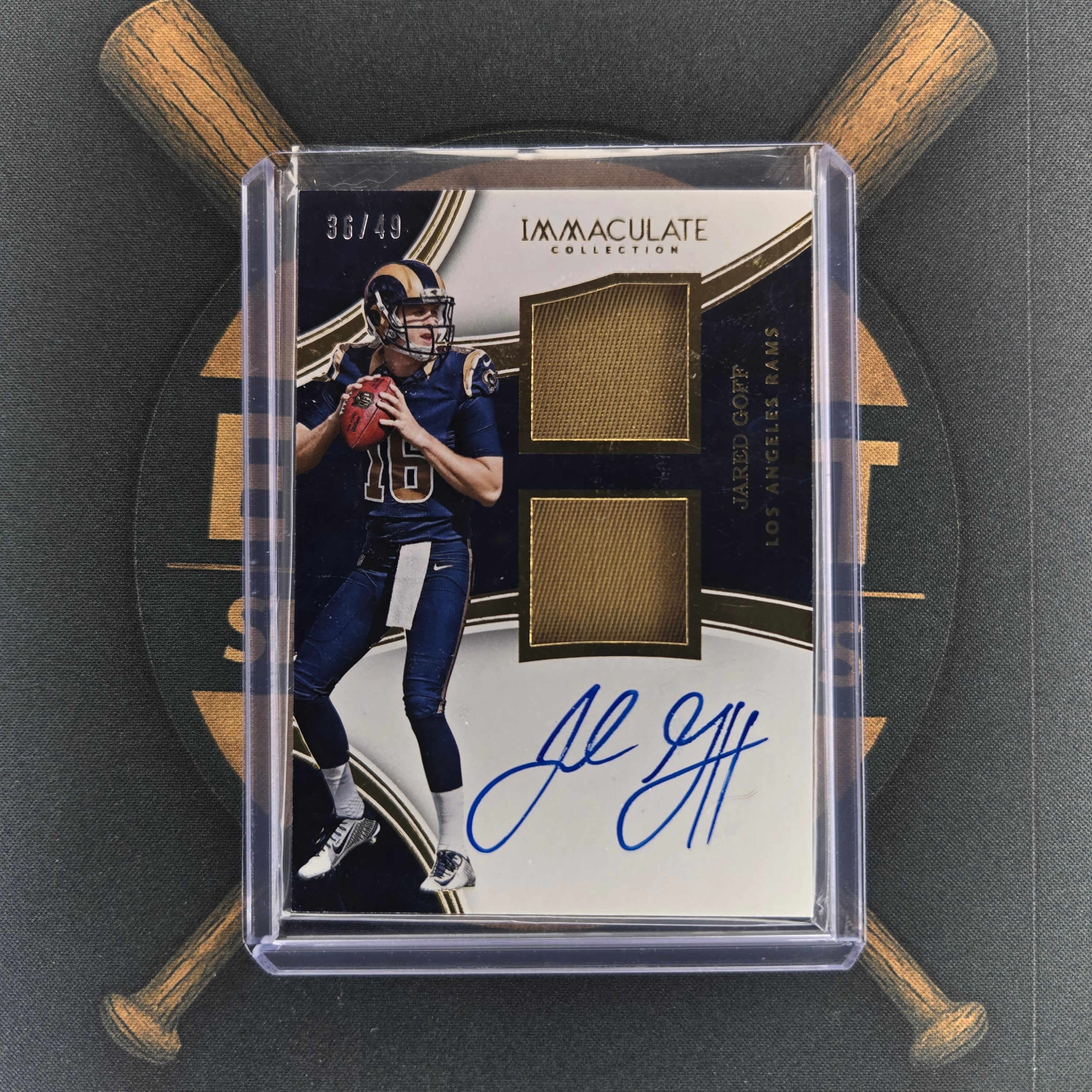 2016 Panini Immaculate Jared Goff Rookie Patch Auto