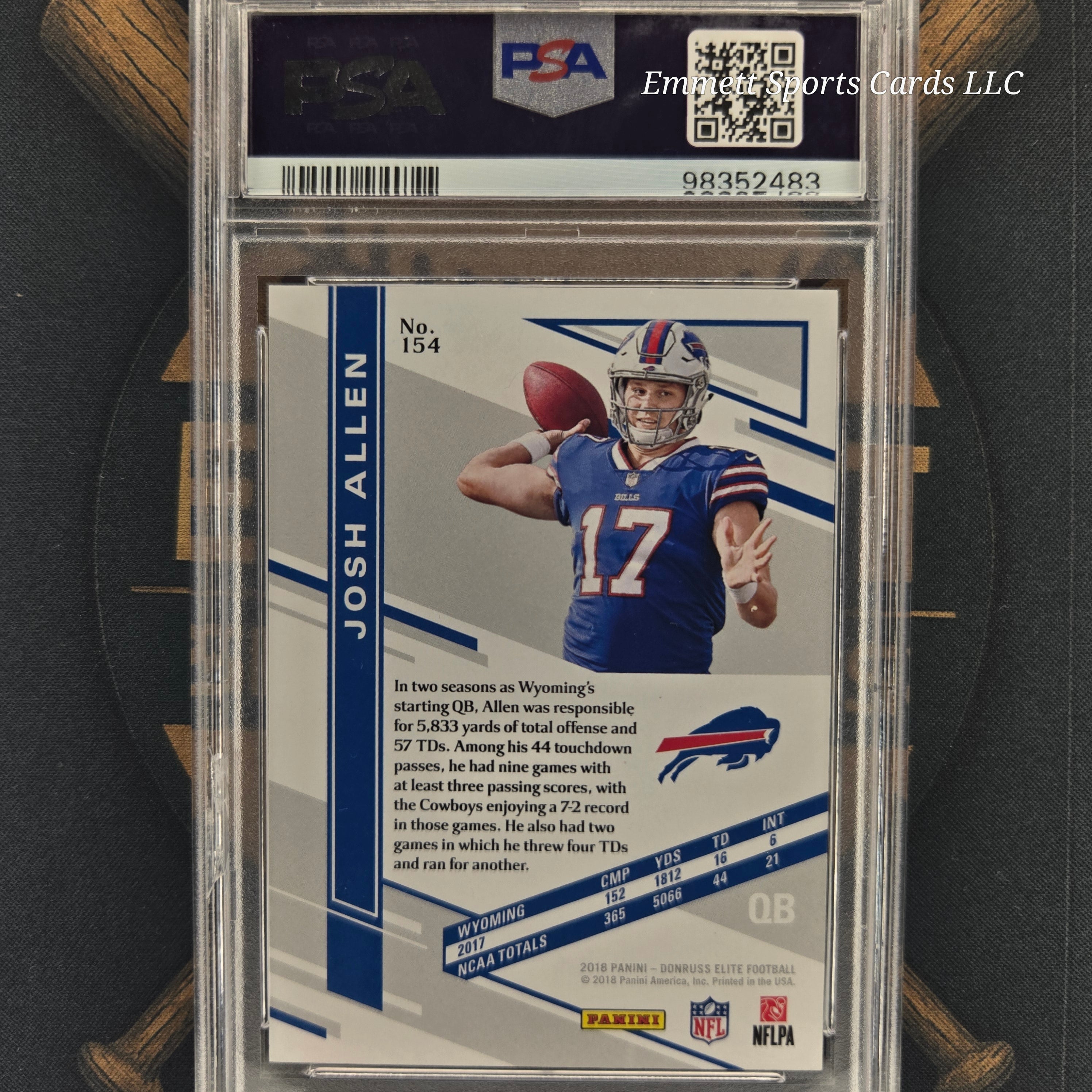 2018 Panini Elite Josh Allen Base Rookie | The Break Room Cards-2