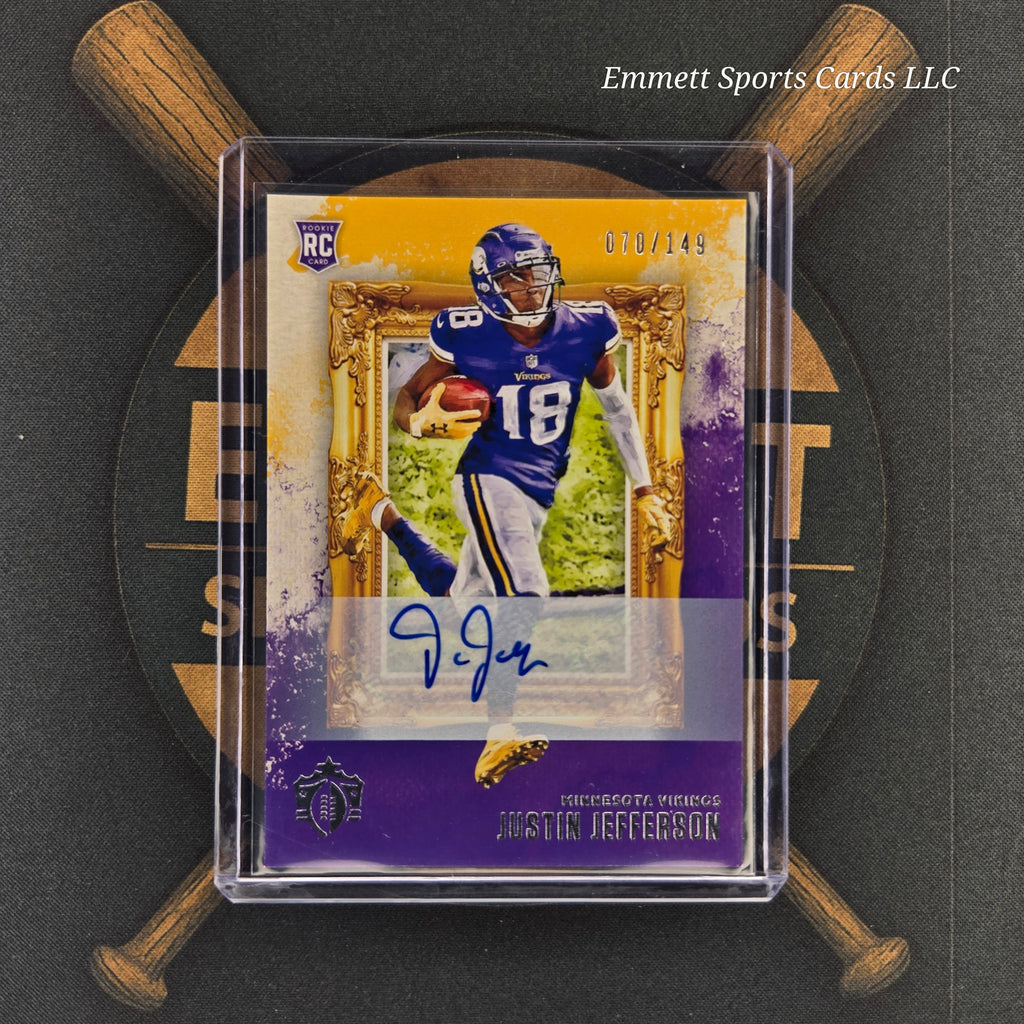 2020 Panini Chronicles Justin Jefferson Rookie Gridiron Kings Auto /149 | The Break Room Cards™ -1