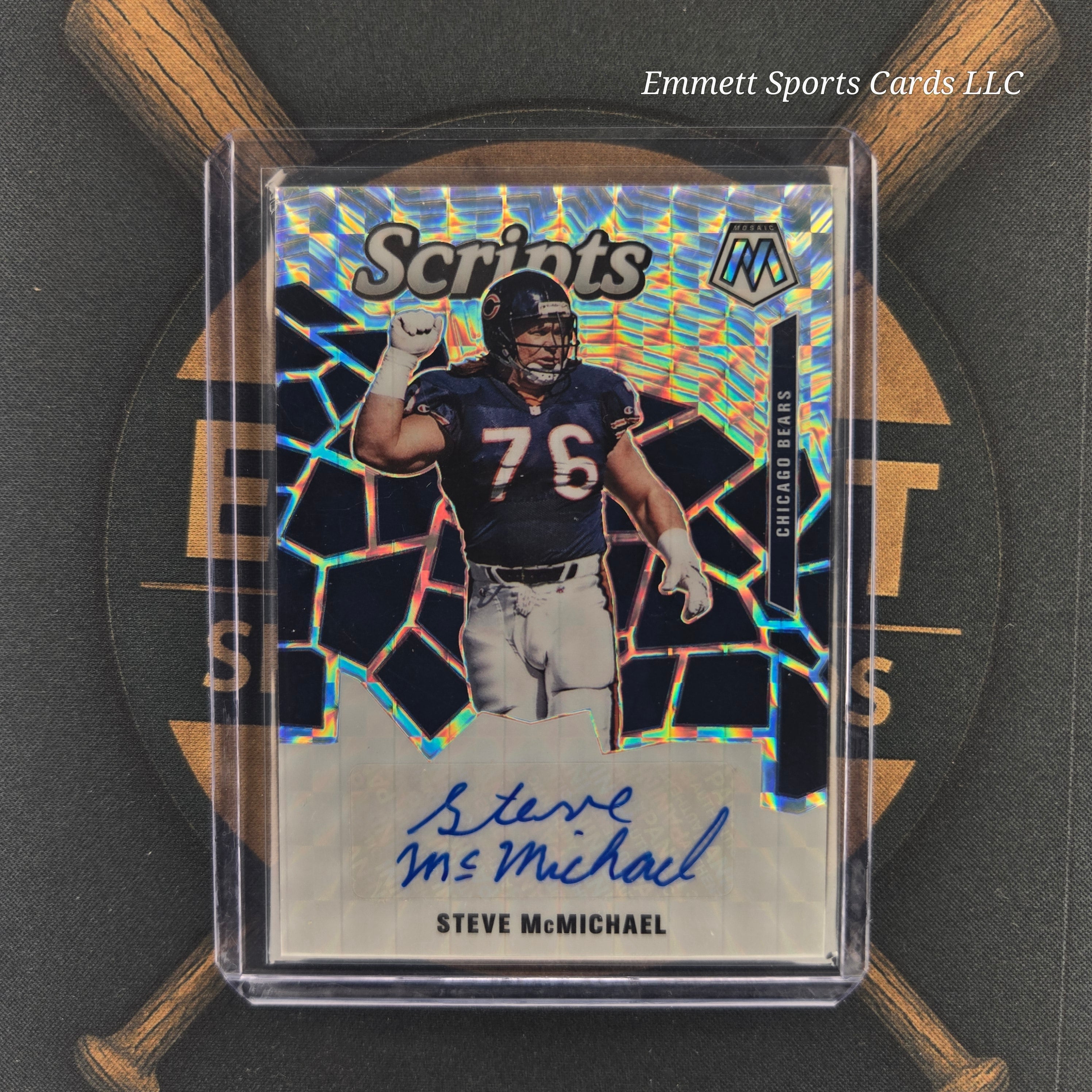 2020 Panini Mosaic Steve McMichael Scripts Auto | The Break Room Cards-1