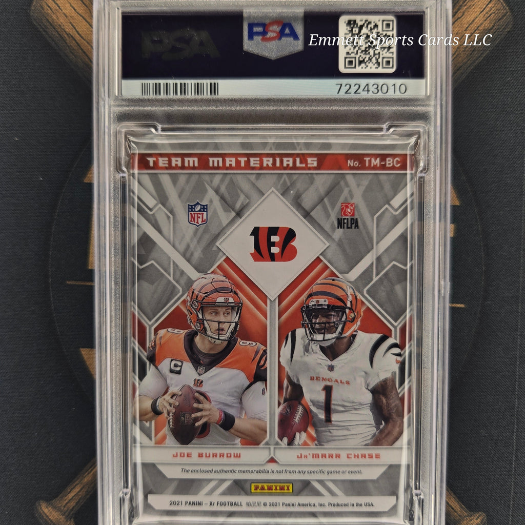 2021 Panini XR Ja'Marr Chase / Joe Burrow Team Materials Patch /49 | The Break Room Cards-2