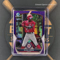 2023 Bowman Elijah Green Purple Mojo Refractor /250 | The Break Room Cards-1