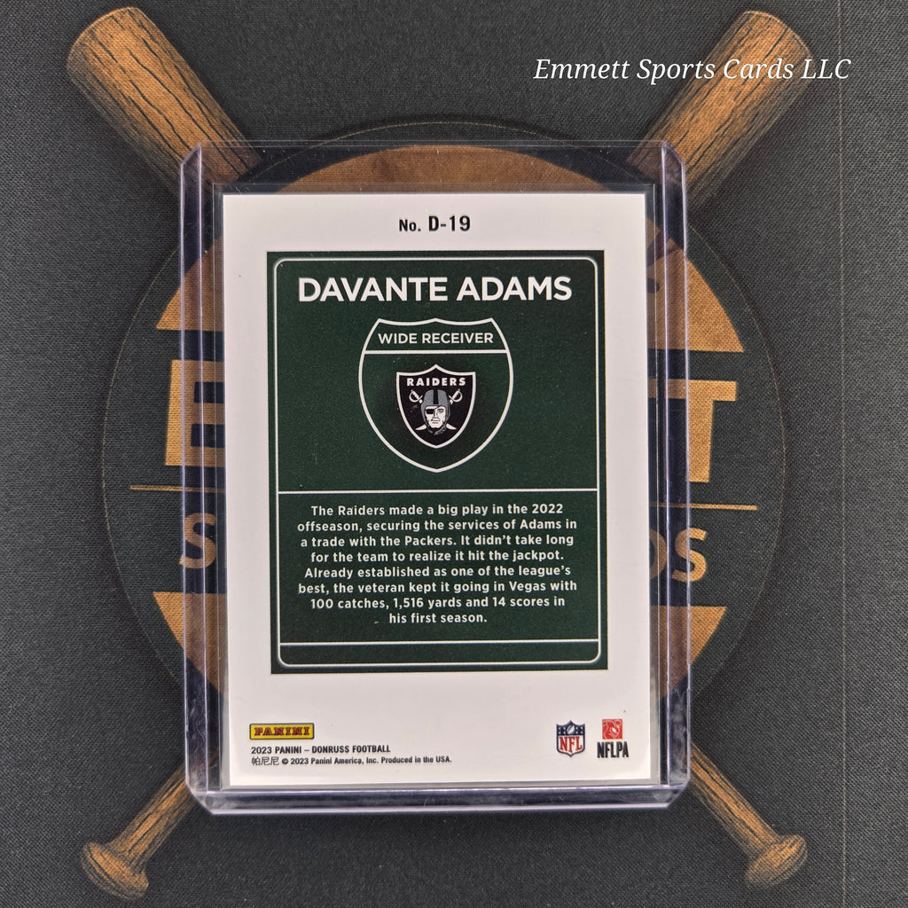 2023 Panini Donruss Davante Adams Downtown | The Break Room Cards™ -2