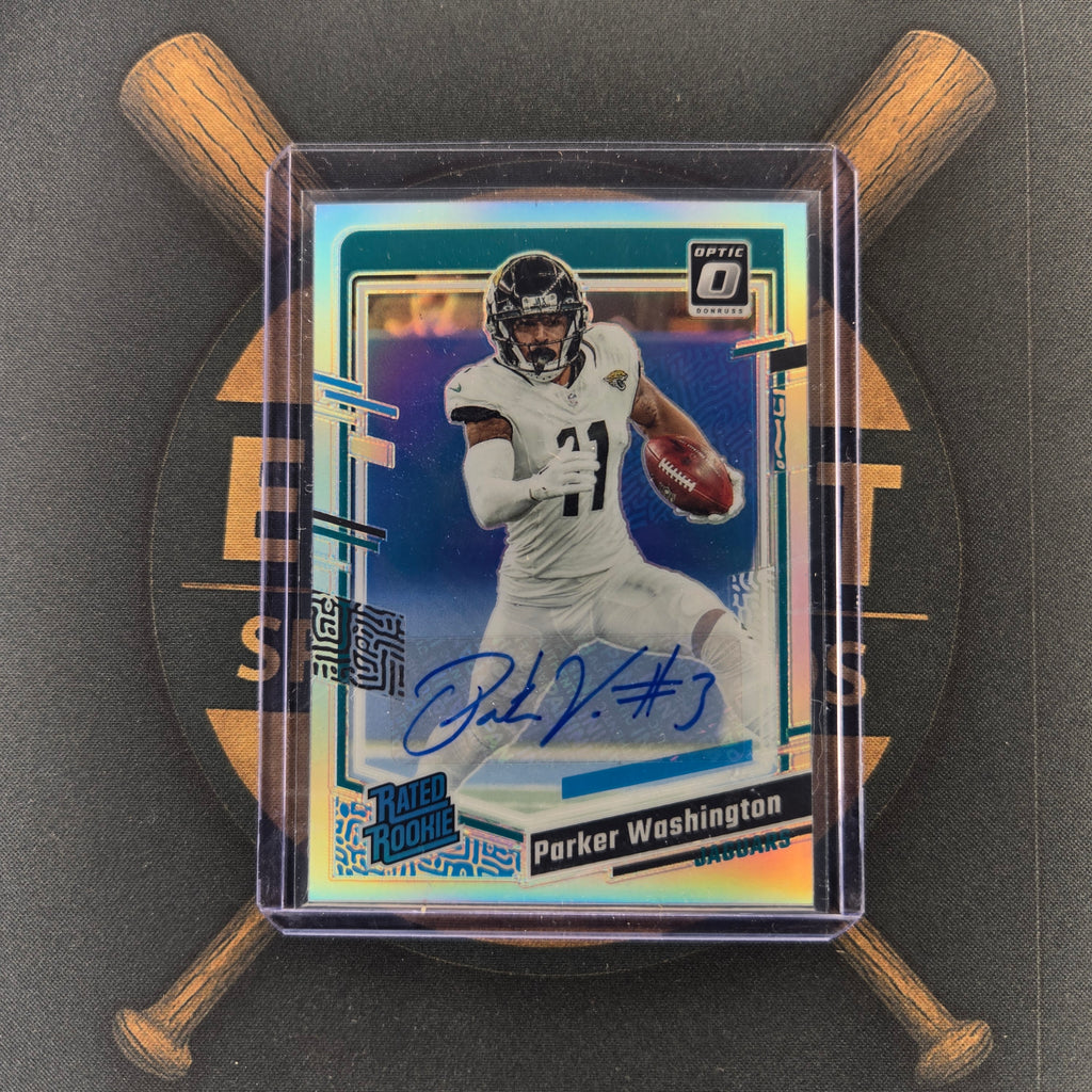 2023 Panini Donruss Optic Parker Washington Silver Prizm | The Break Room Cards™-1