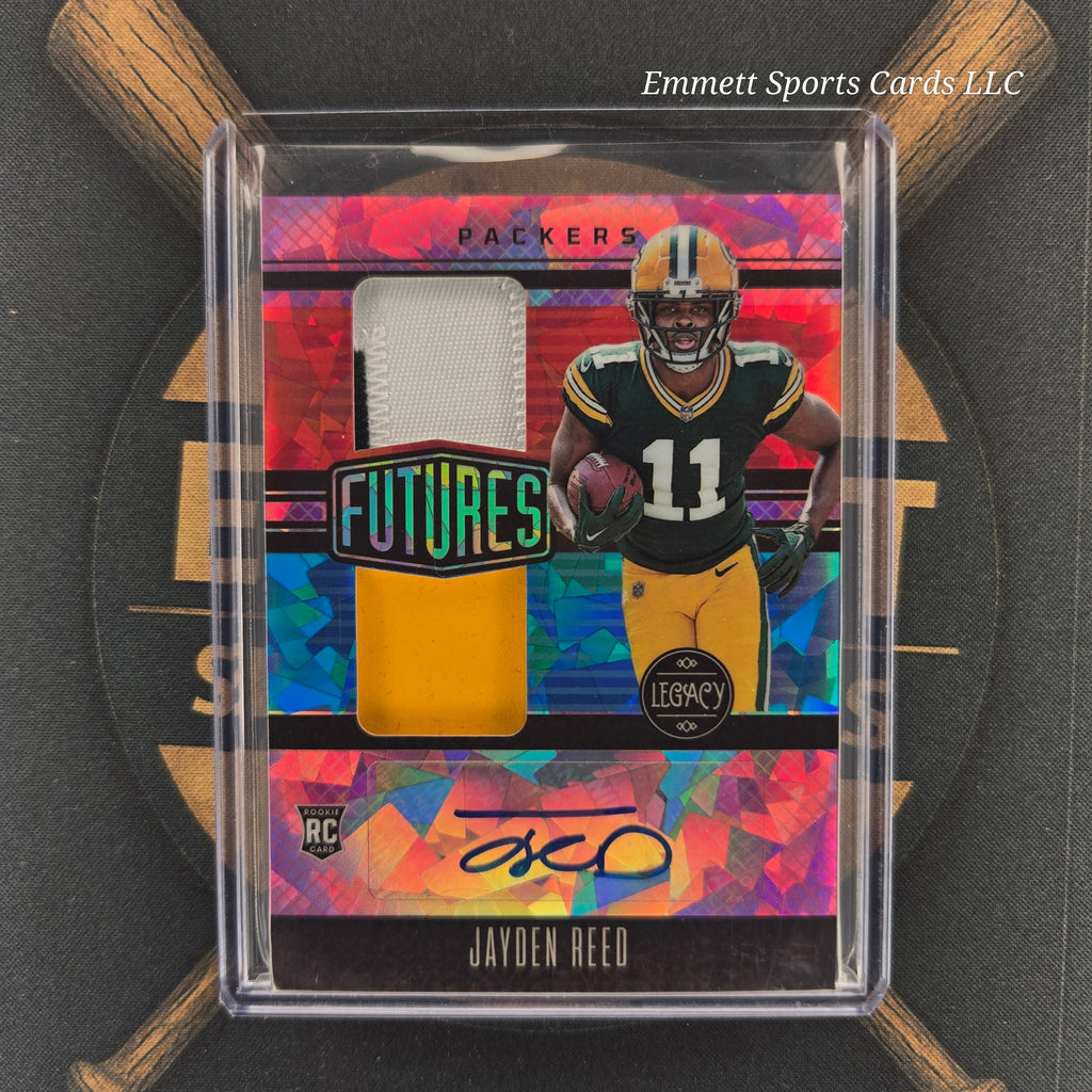 2023 Panini Legacy Jayden Reed Futures Patch Auto Diamond /5 | The Break Room Cards-1