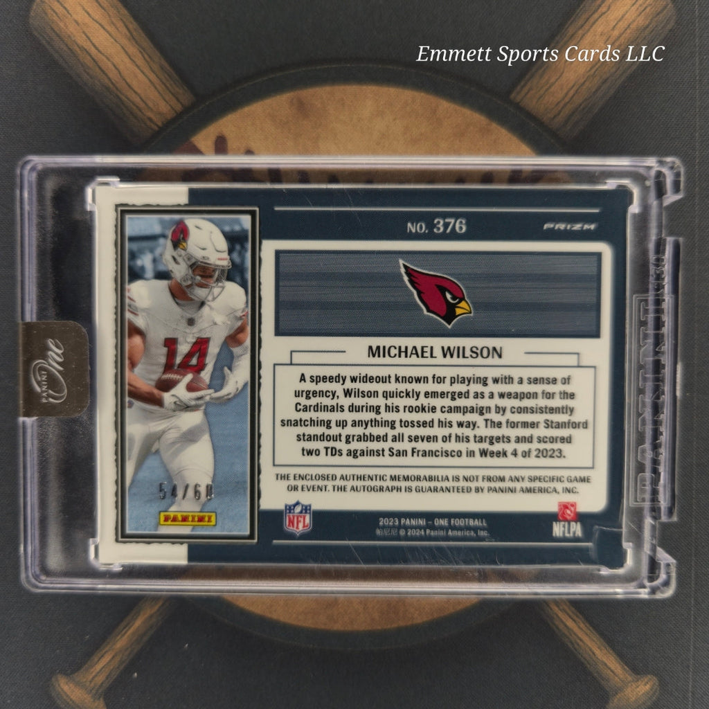 2023 Panini One Michael Wilson Fractal Patch Auto /60 | The Break Room Cards-2