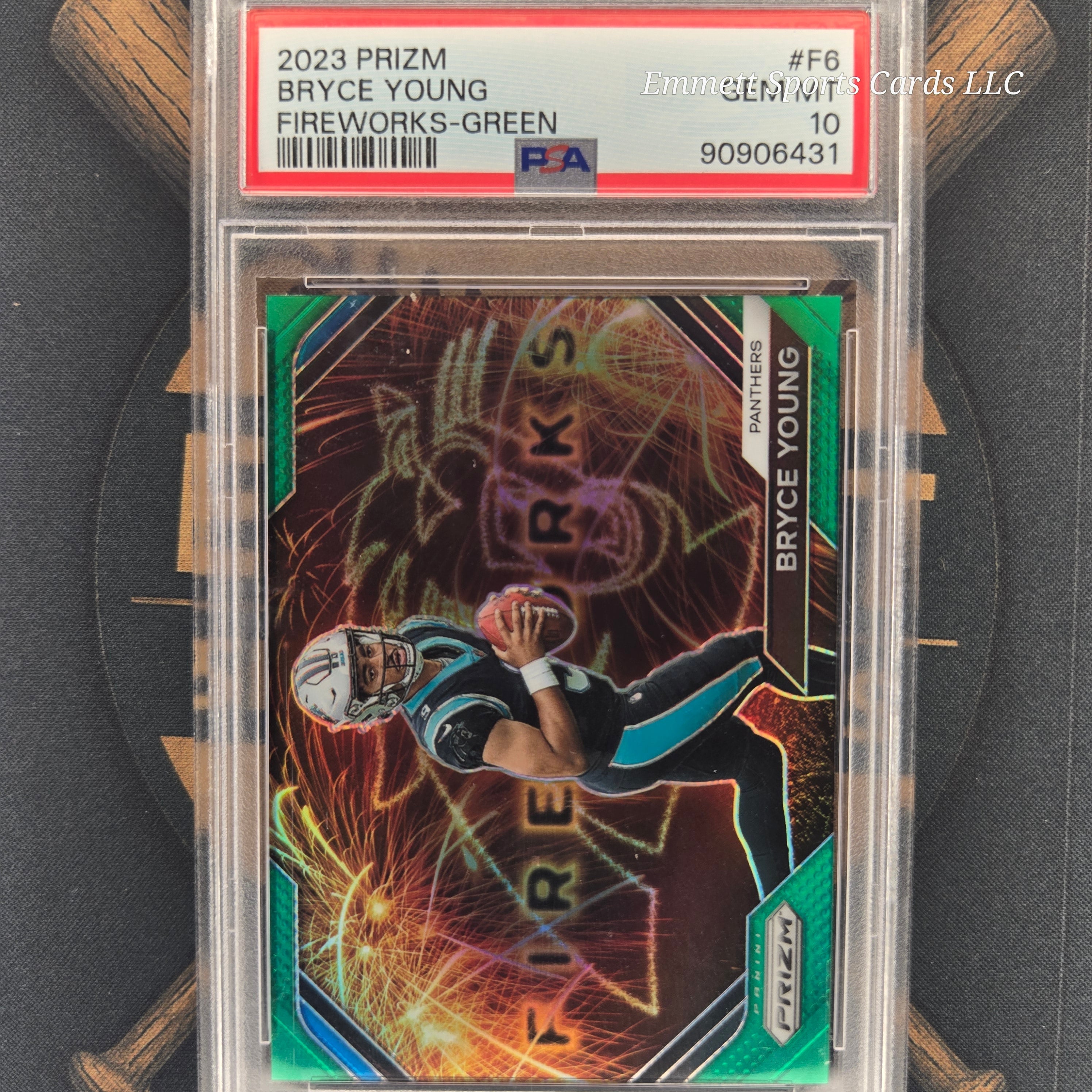 2023 Panini Prizm Bryce Young Fireworks Green | The Break Room Cards-1