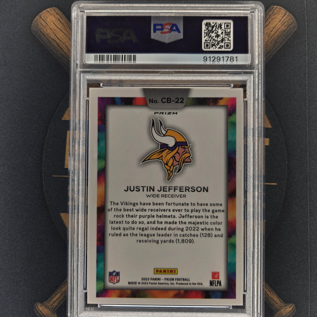 2023 Panini Prizm Justin Jefferson Colorblast | The Break Room Cards™-2