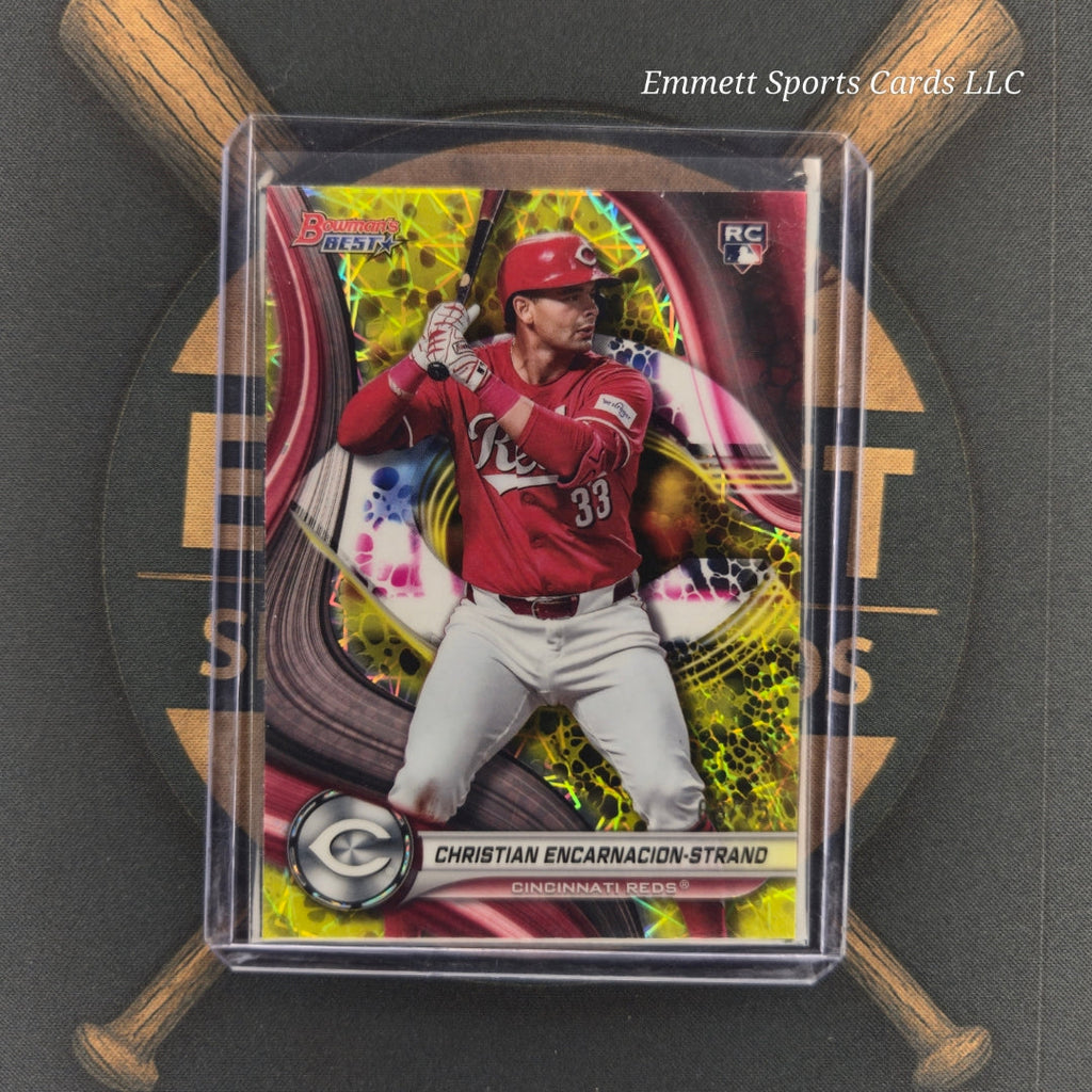 2024 Bowman Best Christian Encarnacion Yellow Lazer /75 | The Break Room Cards-1