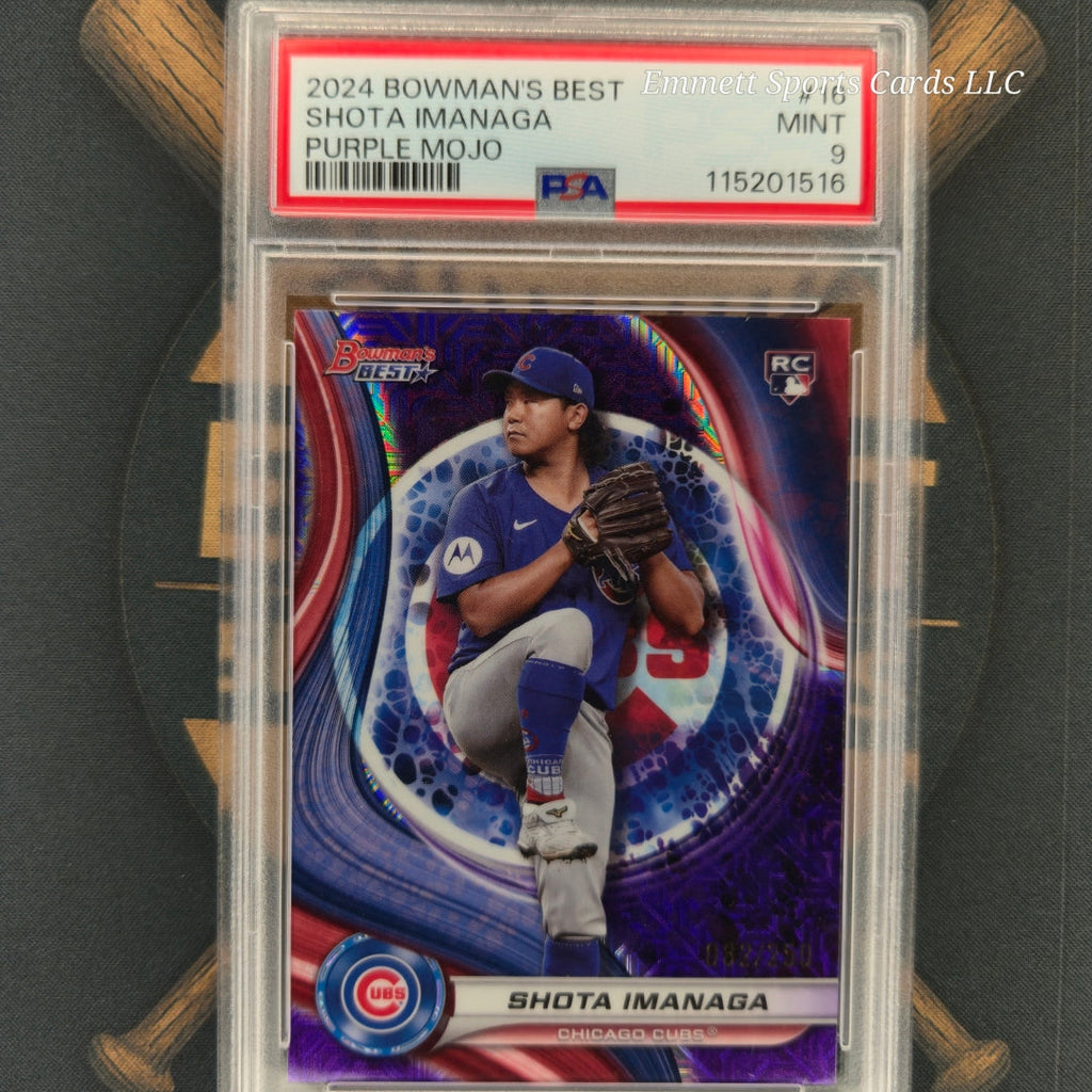 2024 Bowman Best Shota Imanaga Purple Mojo Refractor /250 | The Break Room Cards-1