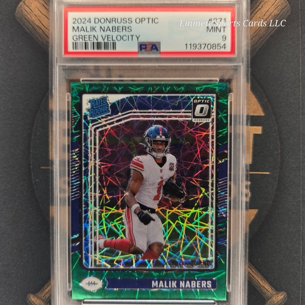 2024 Donruss Optic Malik Nabers Green Velocity Prizm | The Break Room Cards-1