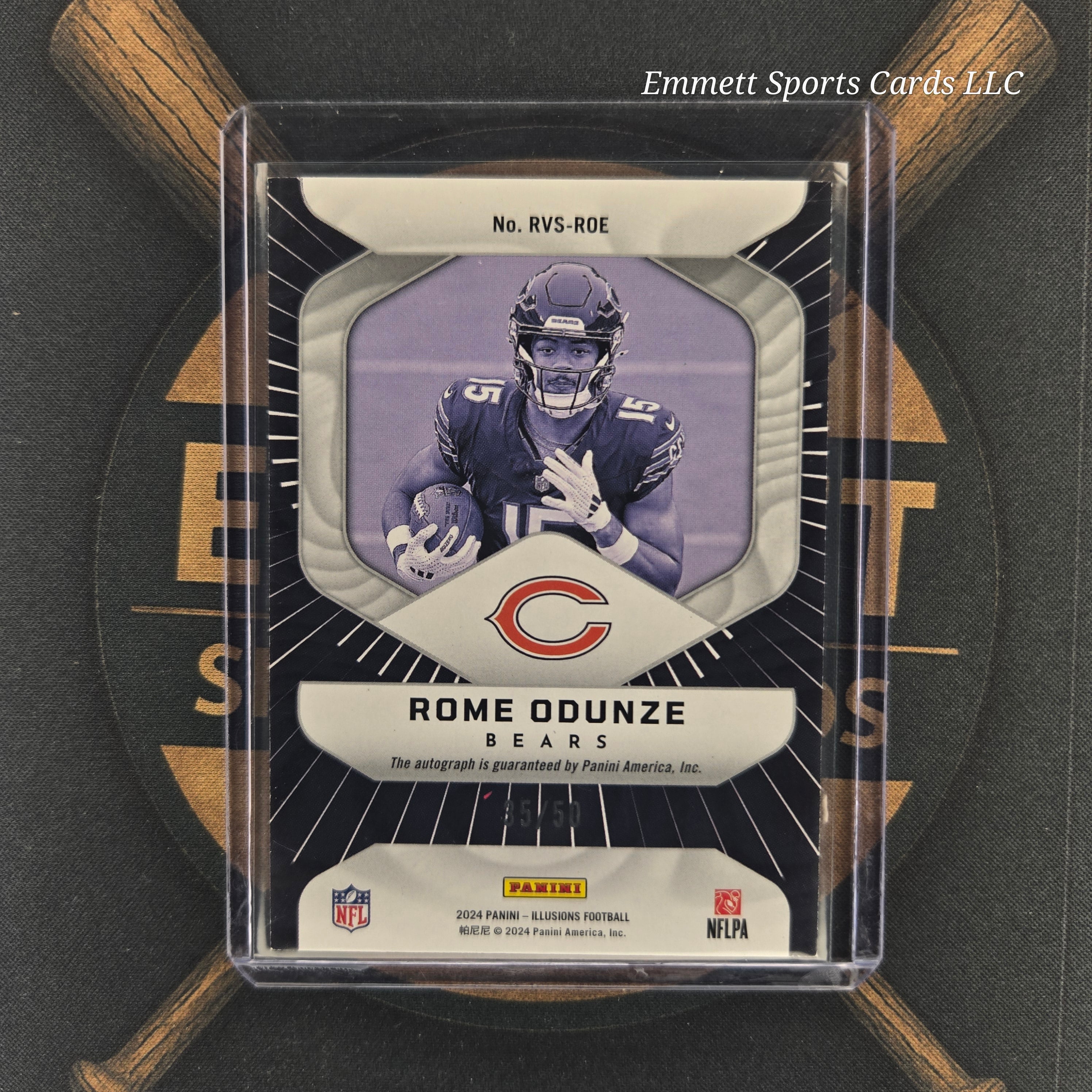 2024 Panini Illusions Rome Odunze Rookie Vision Auto /50 | The Break Room Cards-2