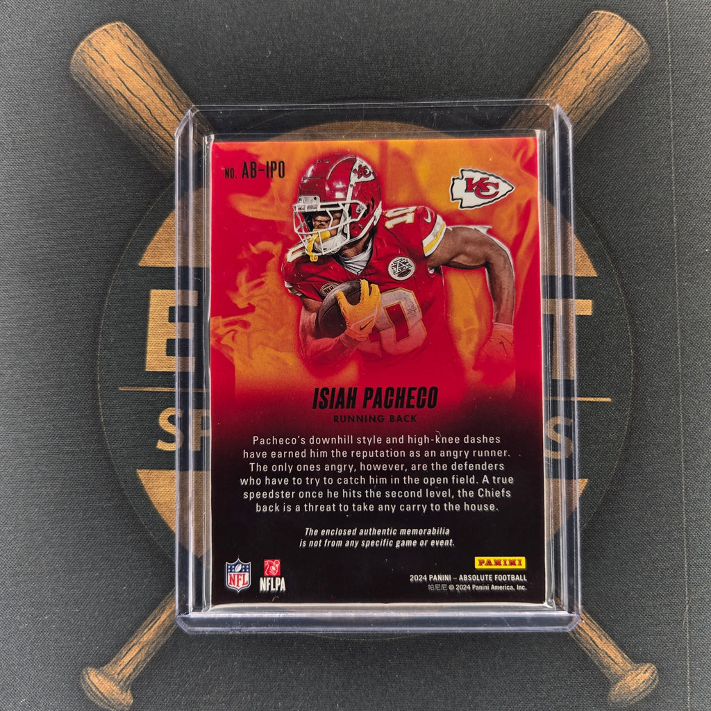 2024 Panini Absolute Isiah Pacheco Burners Patch | The Break Room Cards™-1-2