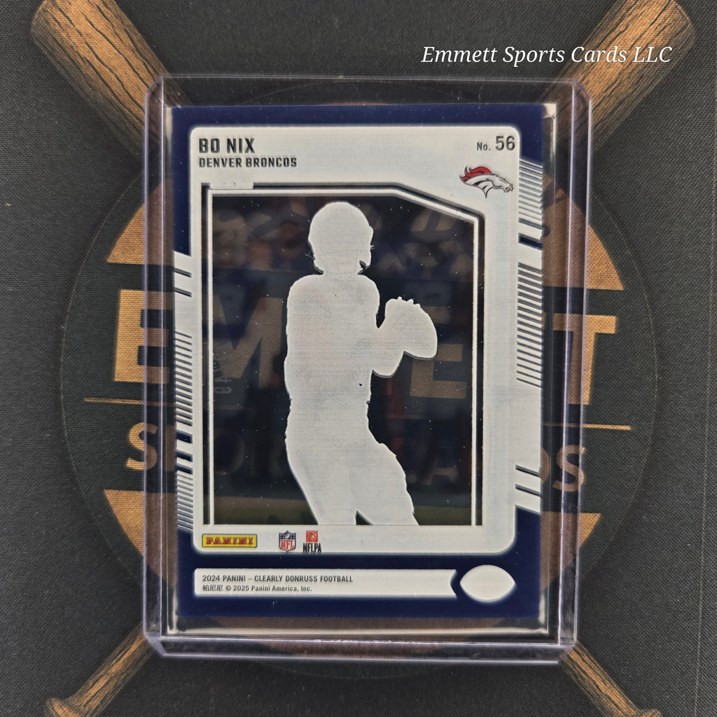 2024 Panini Clearly Donruss Bo Nix Blue Rated Rookie /49 | The Break Room Cards-2