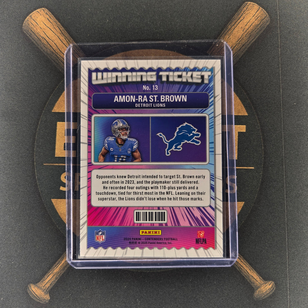 2024 Panini Contenders Amon-Ra St. Brown Winning Ticket | The Break Room Cards™-1-2