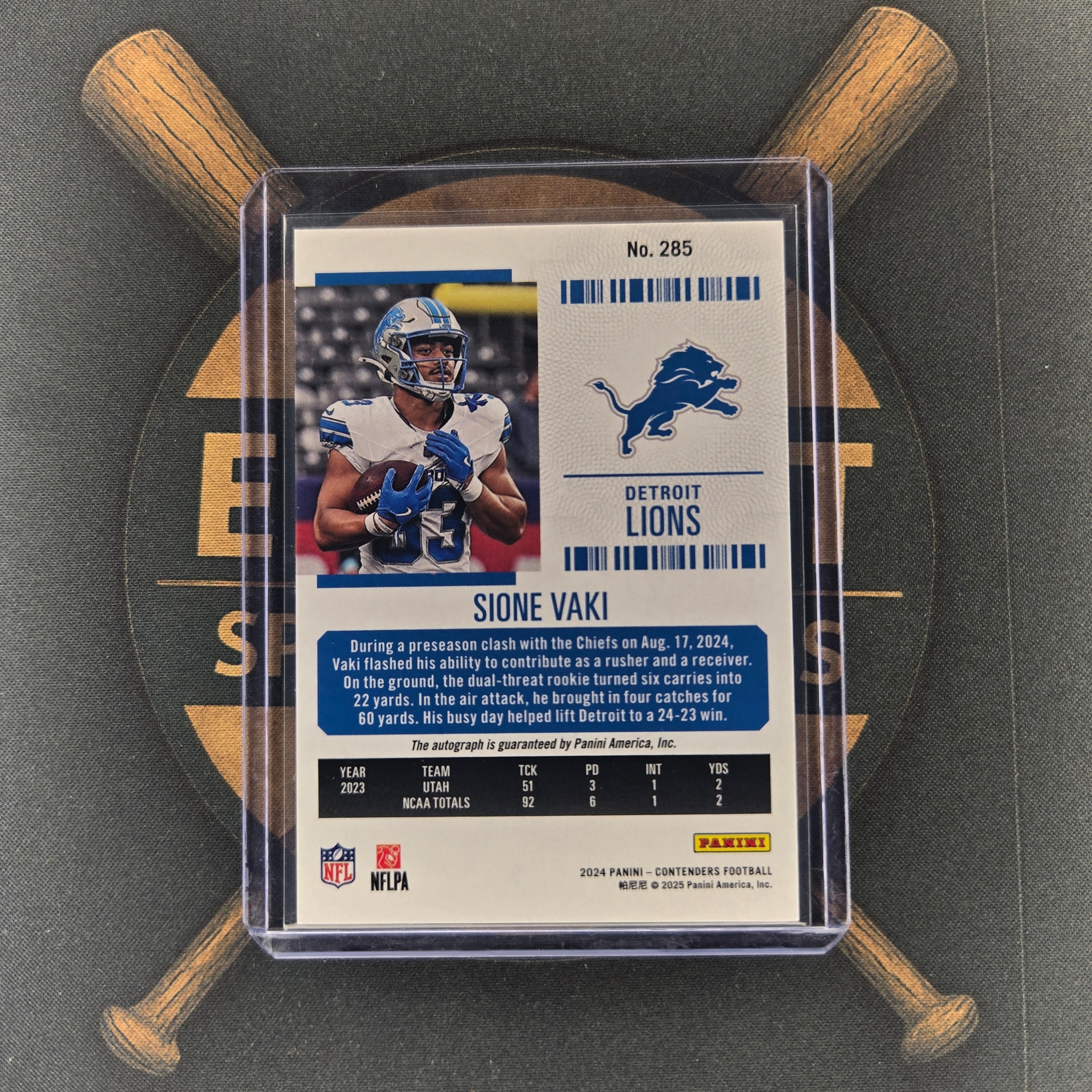 2024 Panini Contenders Sione Vaki Divisional Ticket Auto | The Break Room Cards™-1-2