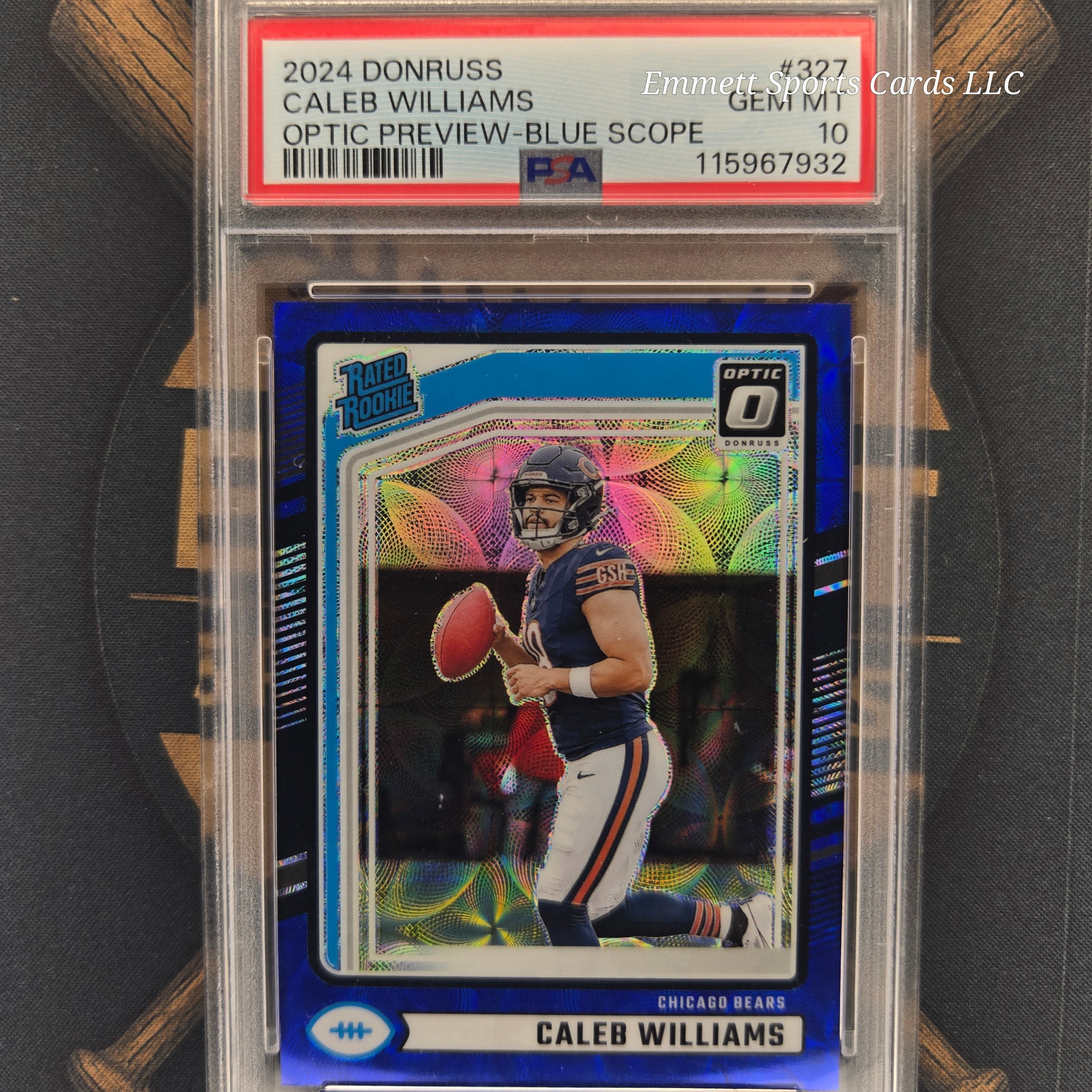 2024 Panini Donruss Caleb Williams Optic Preview Blue Scope | The Break Room Cards-1