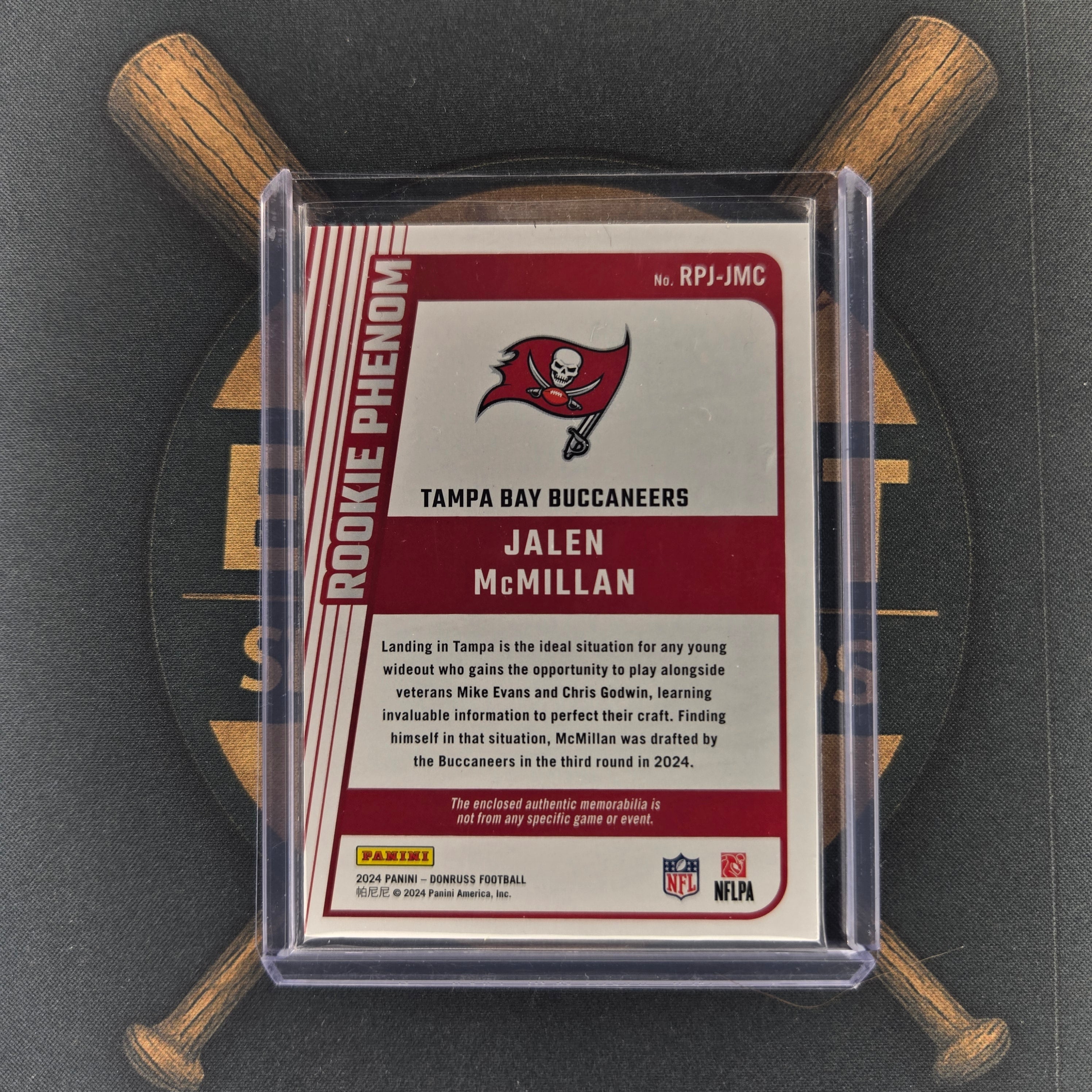 2024 Panini Donruss Jalen McMillan Rookie Phenom Patch | The Break Room Cards™-1-2