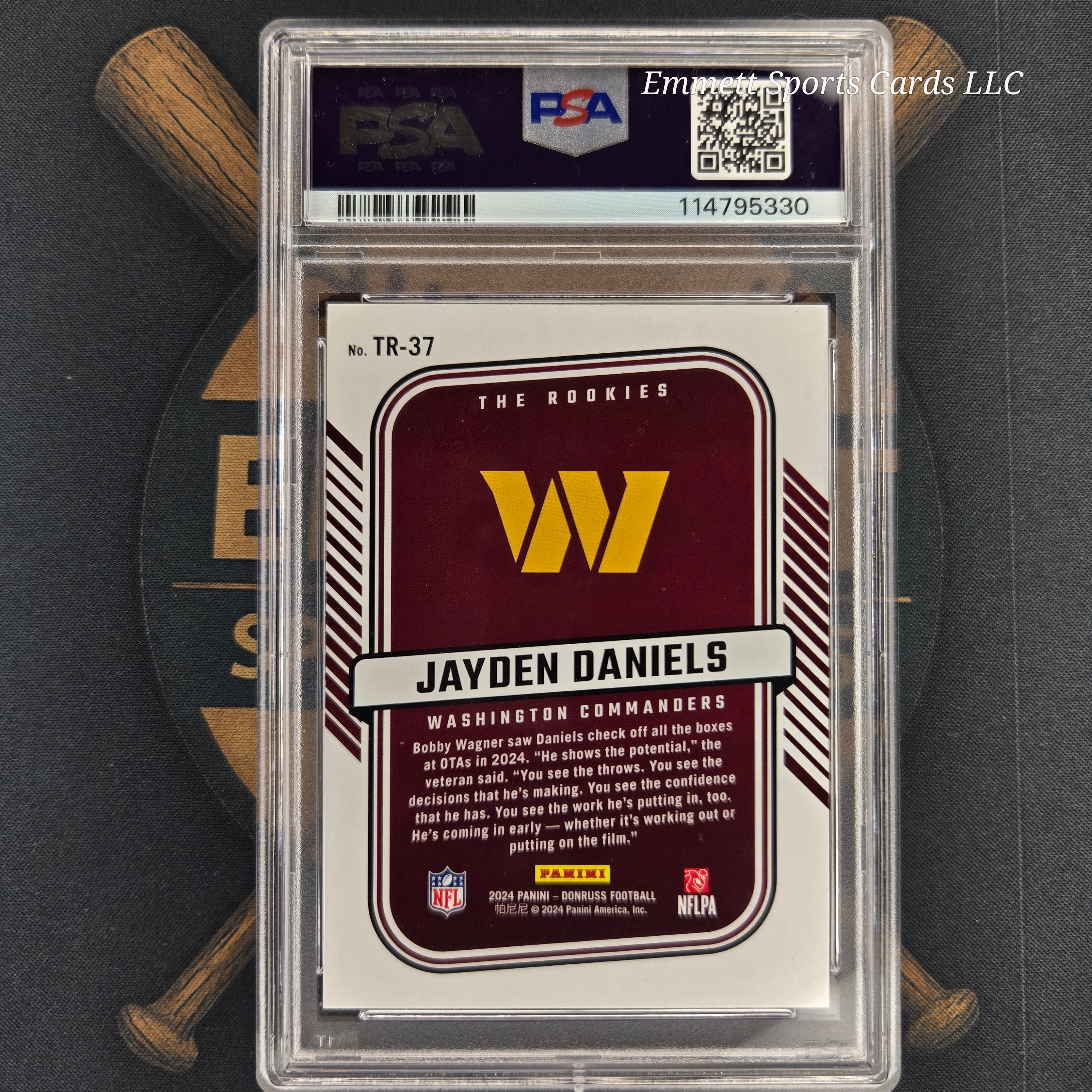 2024 Panini Donruss Jayden Dainels The Rookies PSA 10