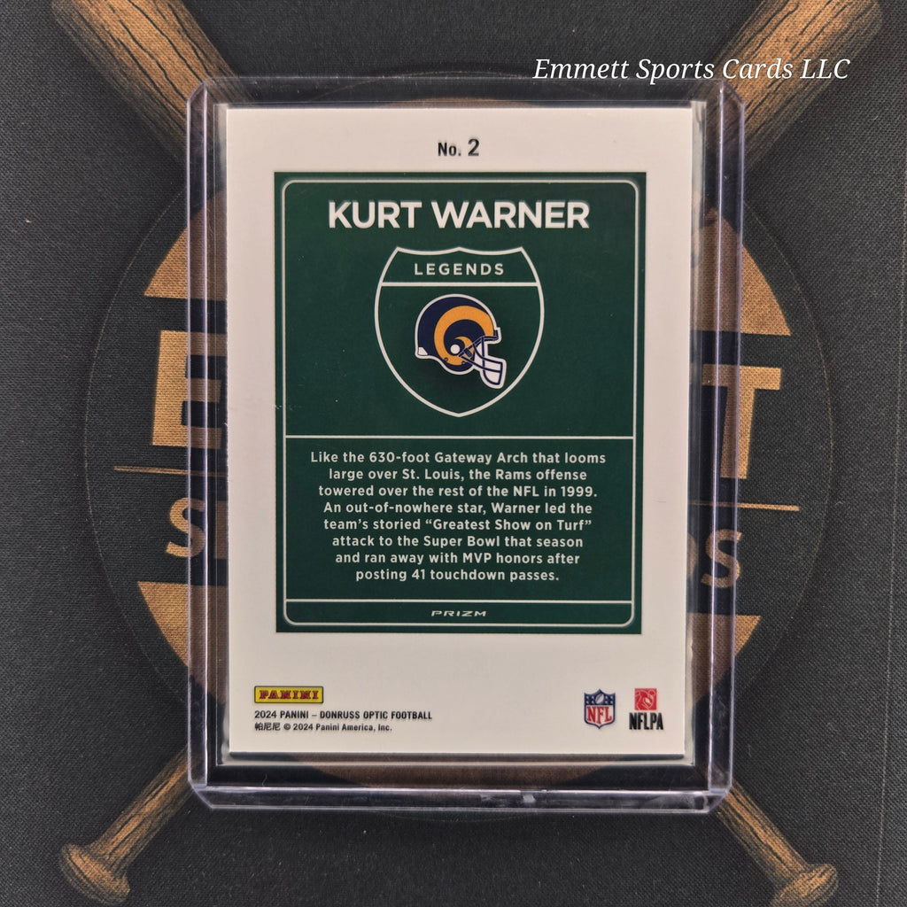 2024 Panini Optic Kurt Warner Downtown Insert | The Break Room Cards-2
