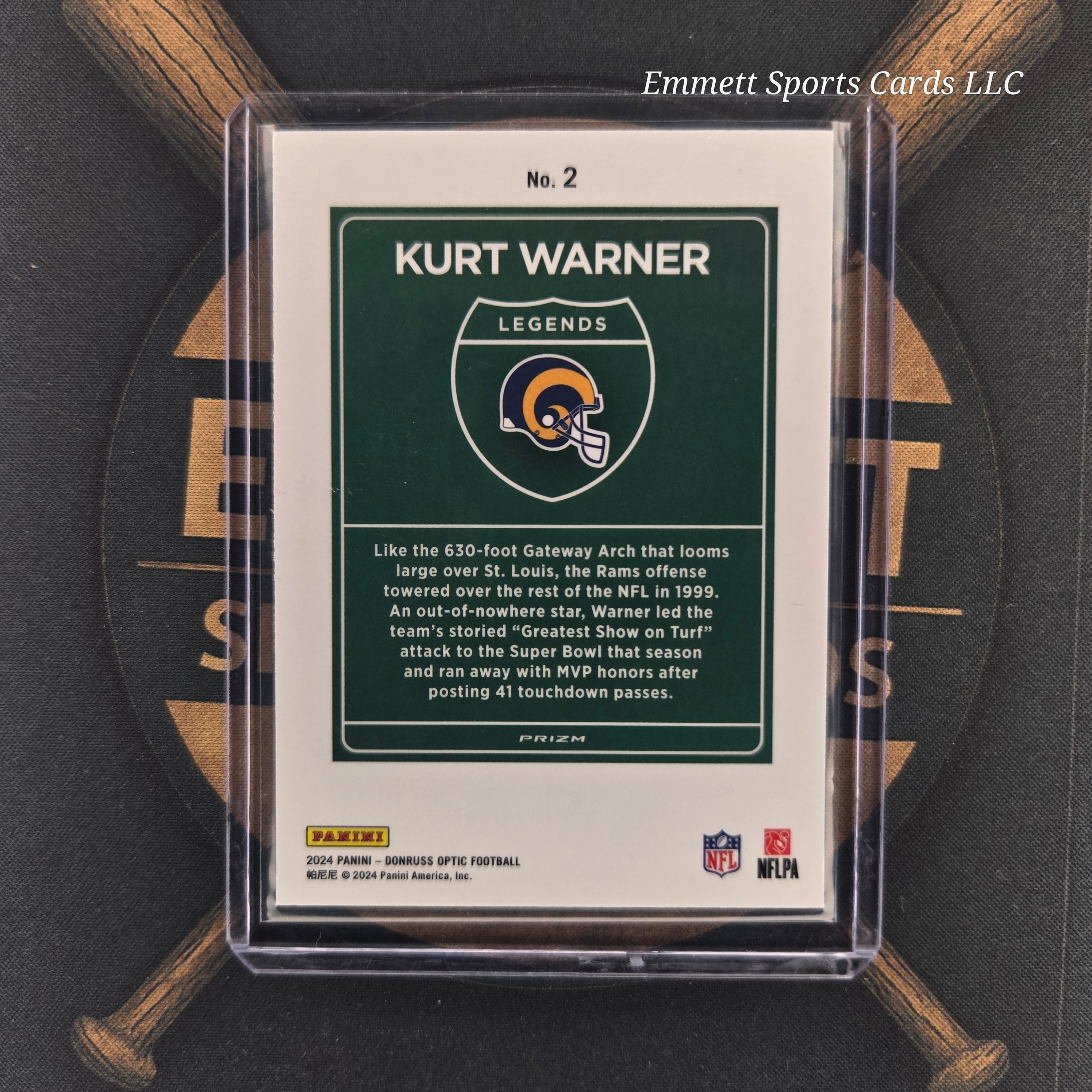 2024 Panini Optic Kurt Warner Downtown Insert | The Break Room Cards-2