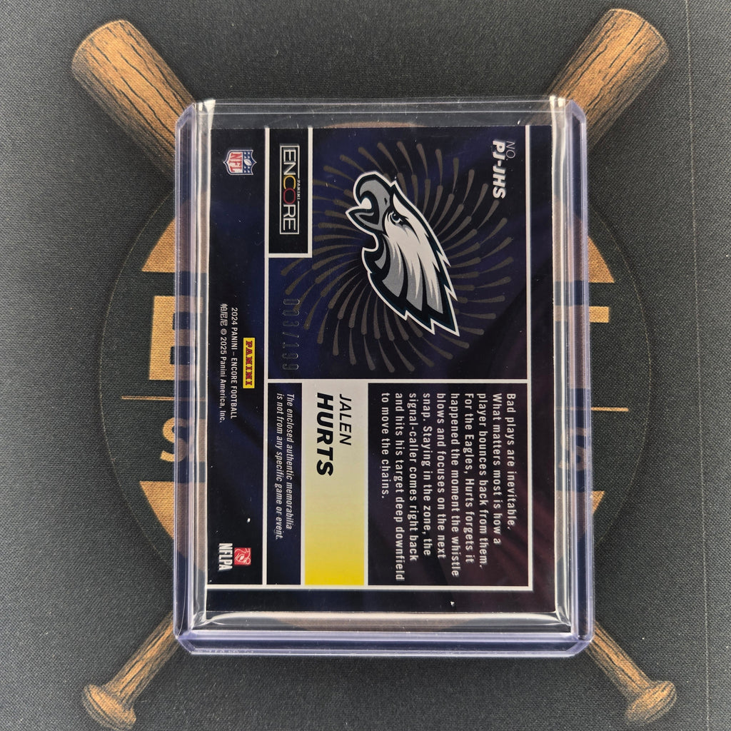 2024 Panini Encore Jalen Hurts Jersey Patch | The Break Room Cards™-1-2