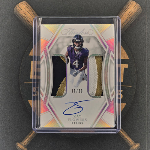 2024 Panini Flawless Zay Flowers Tri-Color Patch Auto | The Break Room Cards™-1