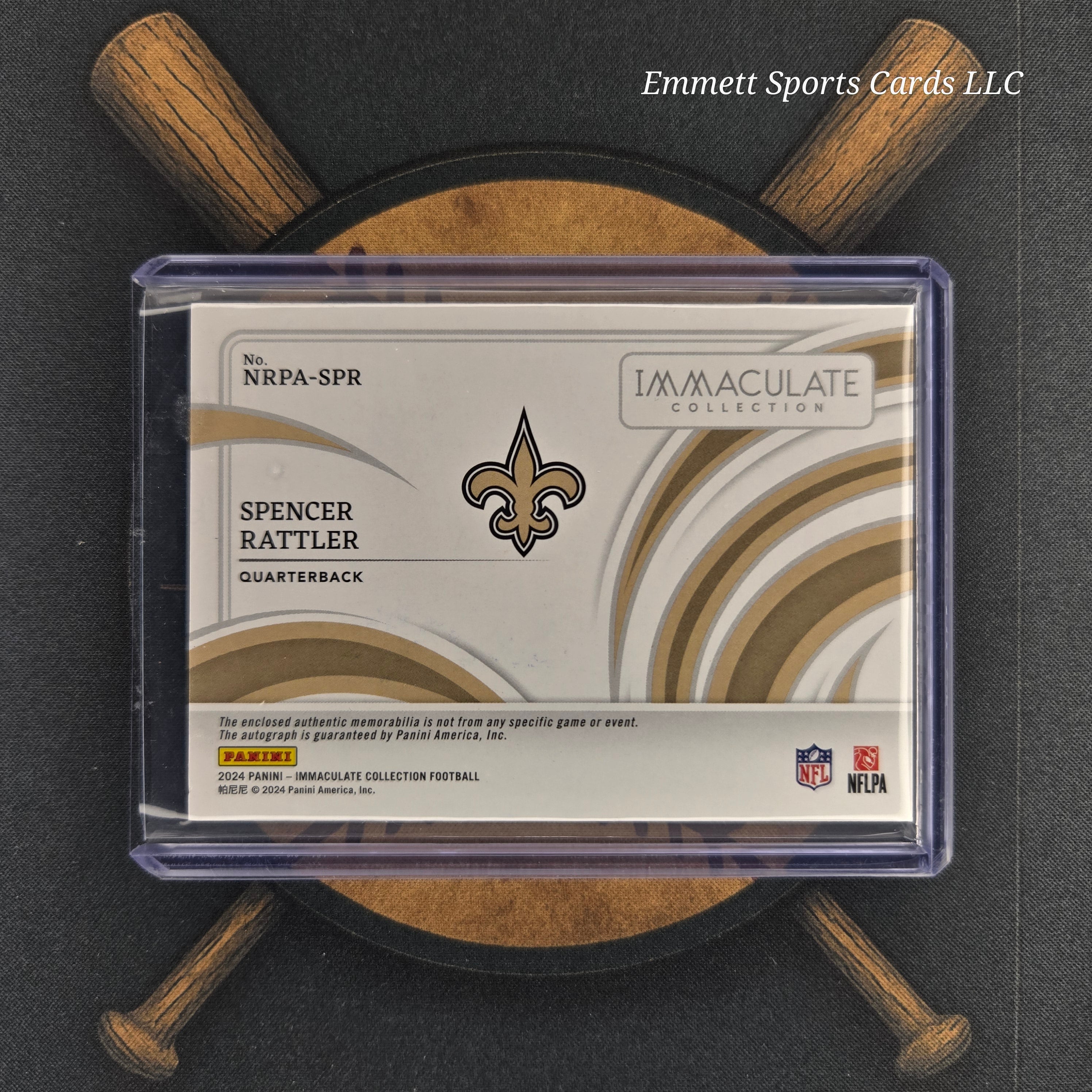 2024 Panini Immaculate Spencer Rattler Patch Auto /99 | The Break Room Cards™ -2