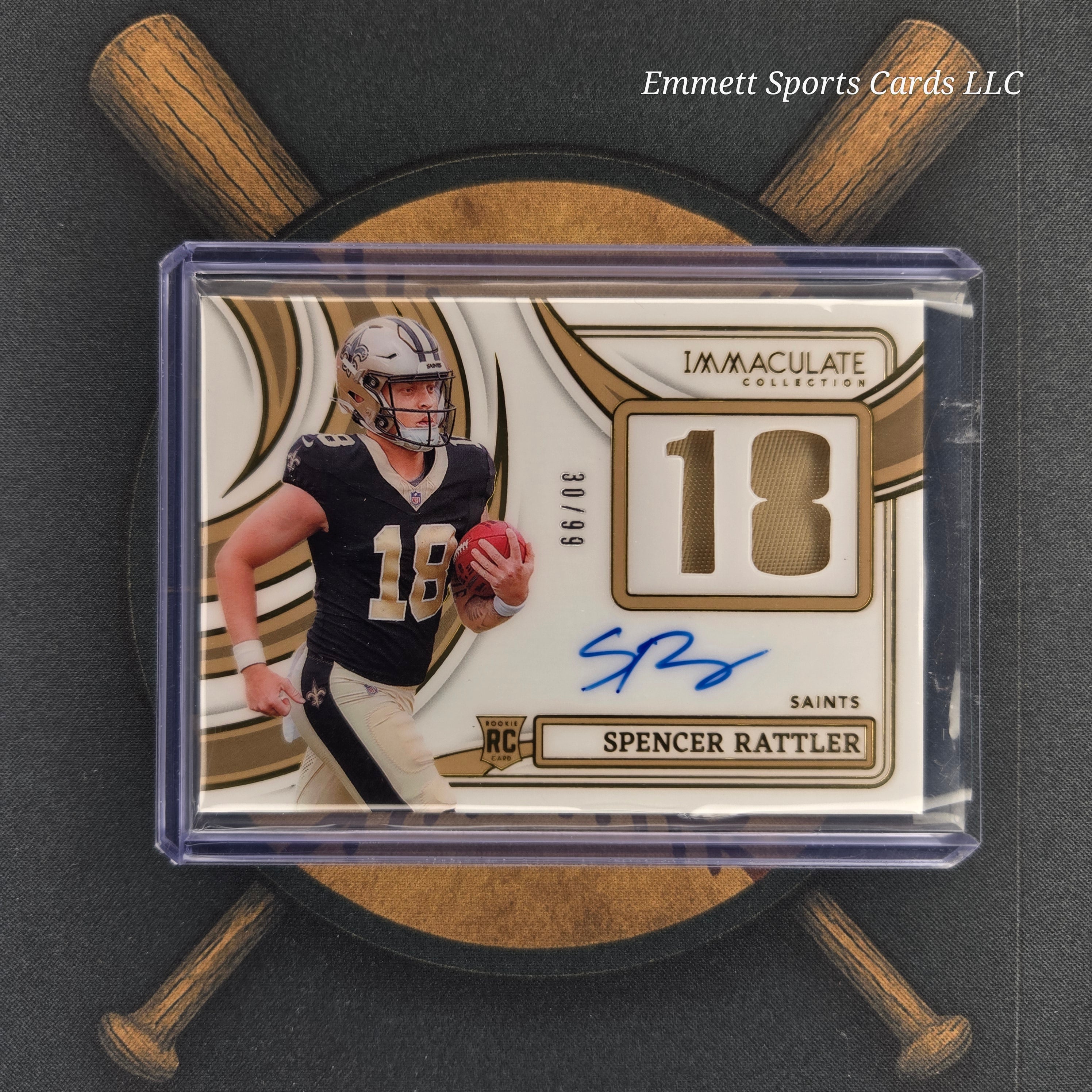 2024 Panini Immaculate Spencer Rattler Patch Auto /99 | The Break Room Cards™ -1