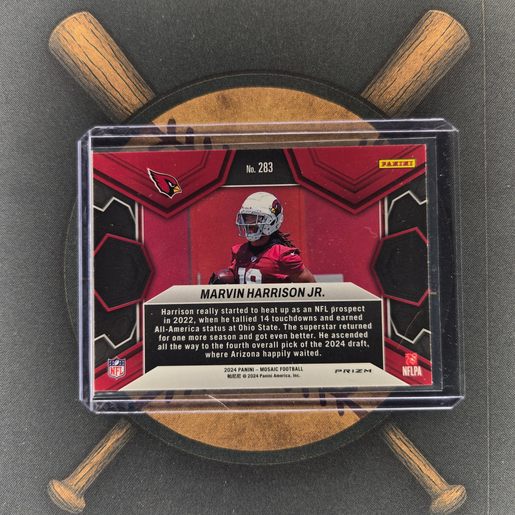 2024 Panini Mosaic Marvin Harrison Jr NFL Debut Reactive Blue | The Break Room Cards™-1-2