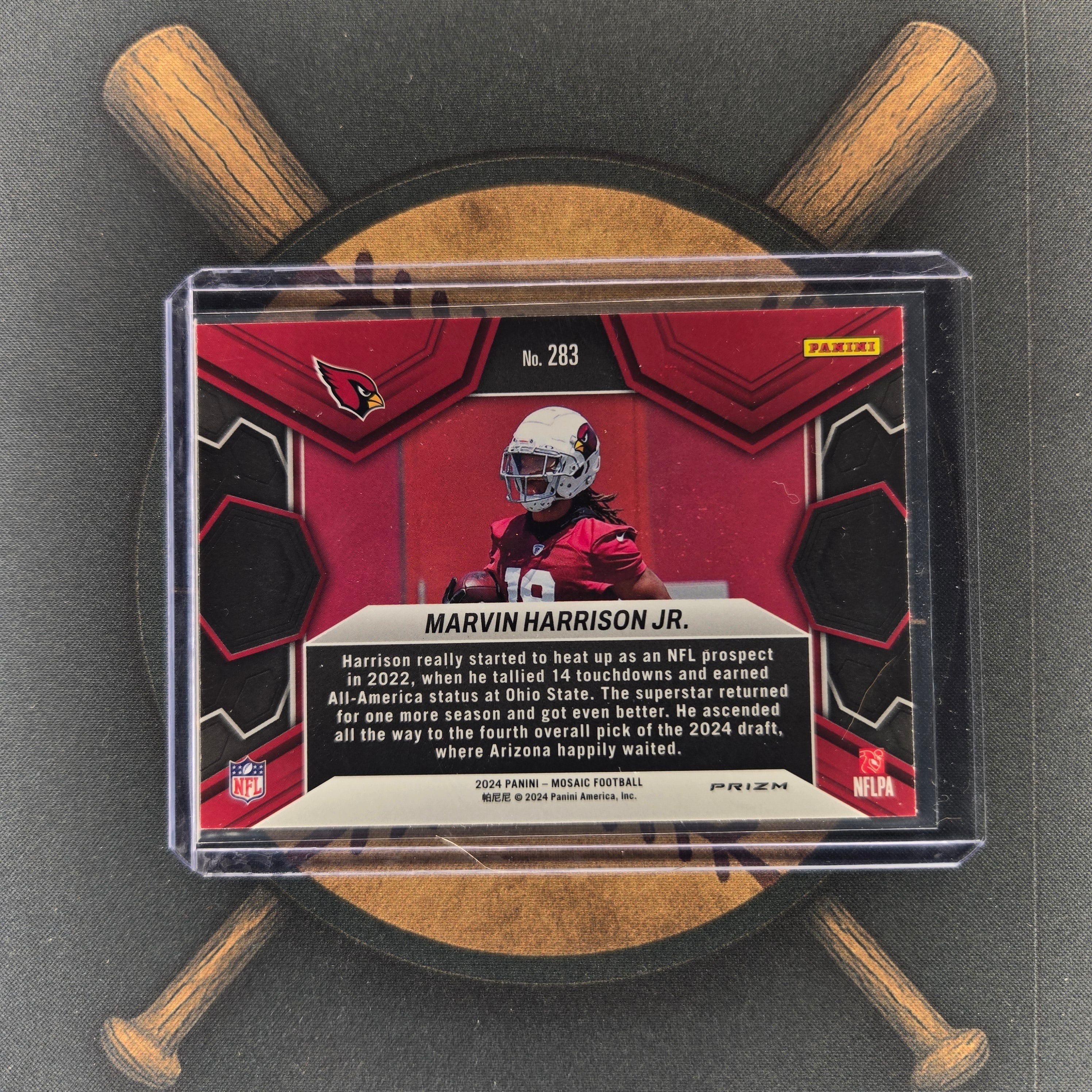 2024 Panini Mosaic Marvin Harrison Jr NFL Debut Reactive Blue | The Break Room Cards™-1-2