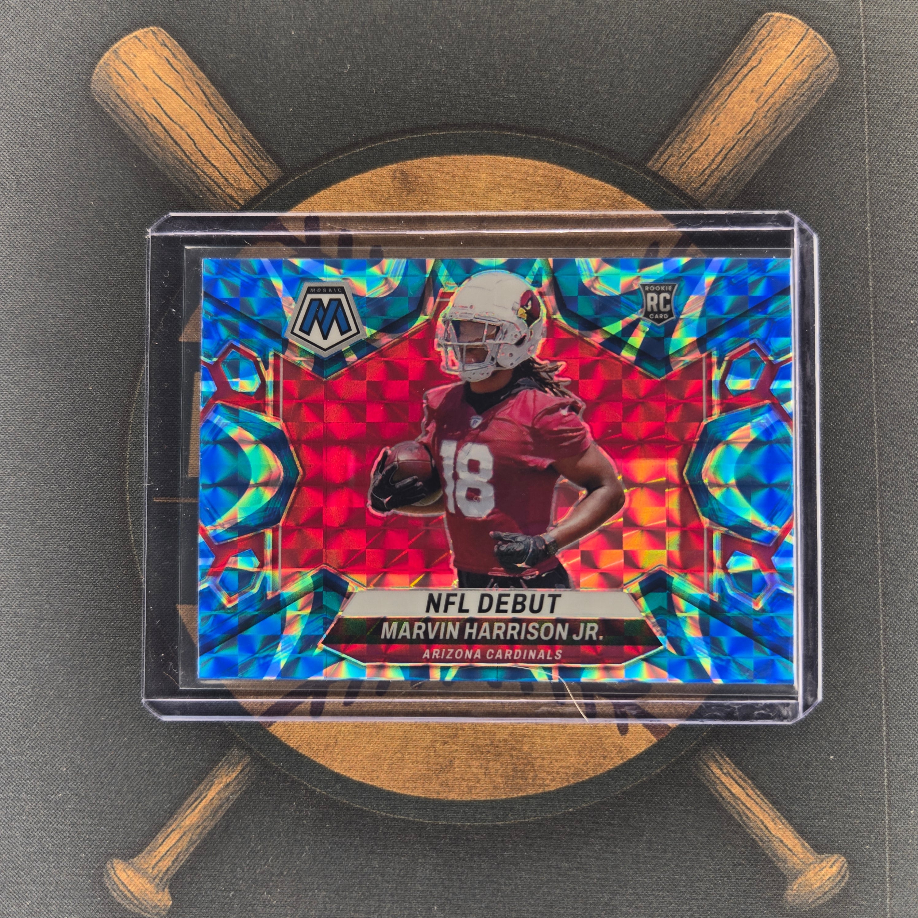 2024 Panini Mosaic Marvin Harrison Jr NFL Debut Reactive Blue | The Break Room Cards™-1