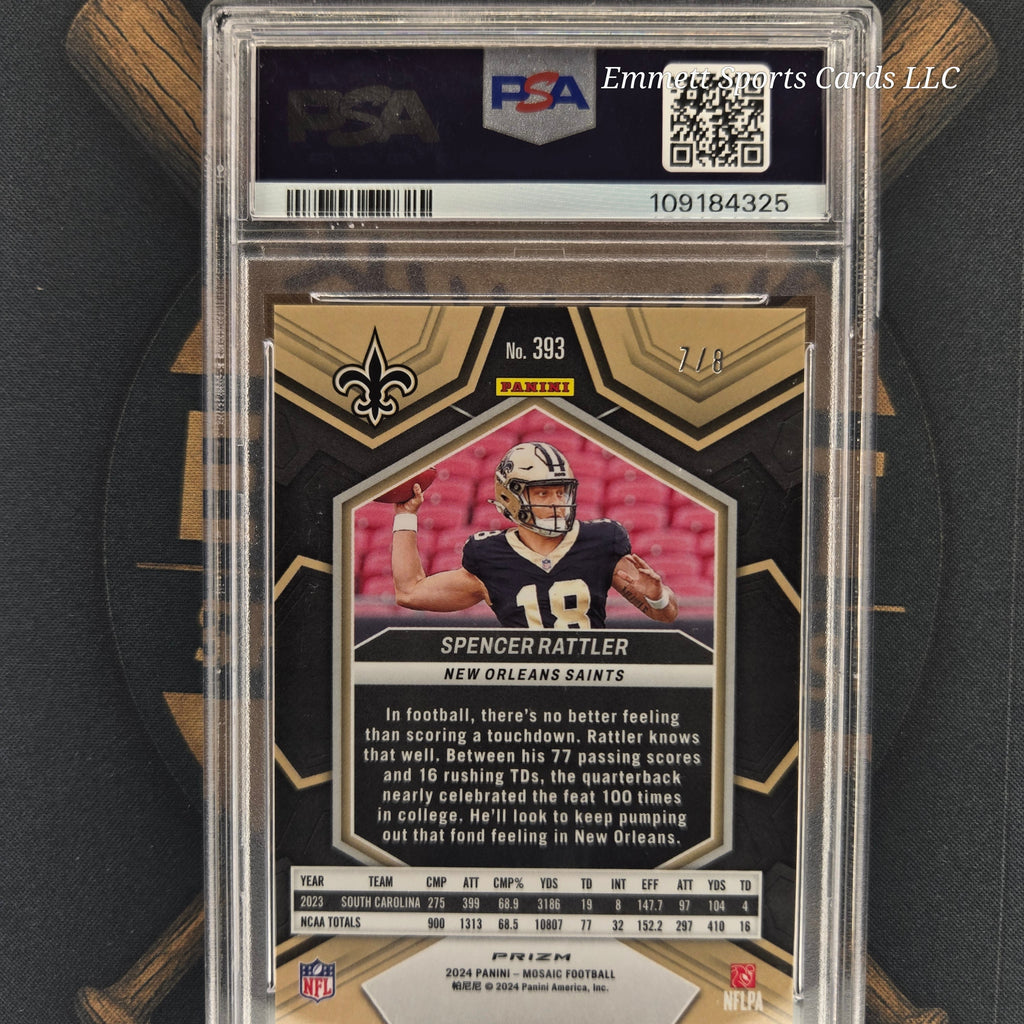 2024 Panini Mosaic Spencer Rattler Black Gold Choice /8 | The Break Room Cards-2