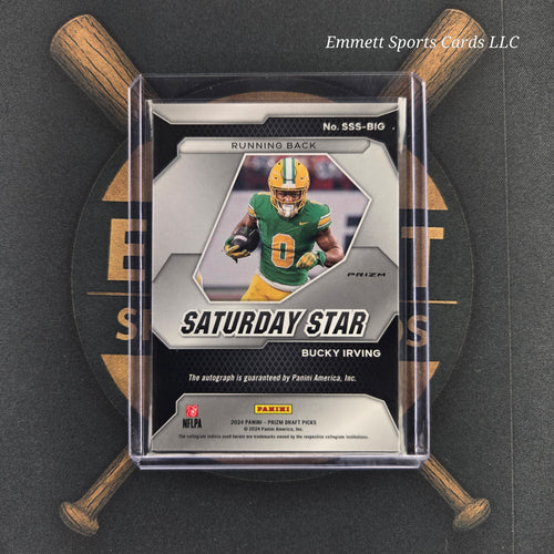 2024 Panini Prizm Draft Picks Bucky Irving Saturday Star Signatures Silver Prizm | The Break Room Cards™ -2