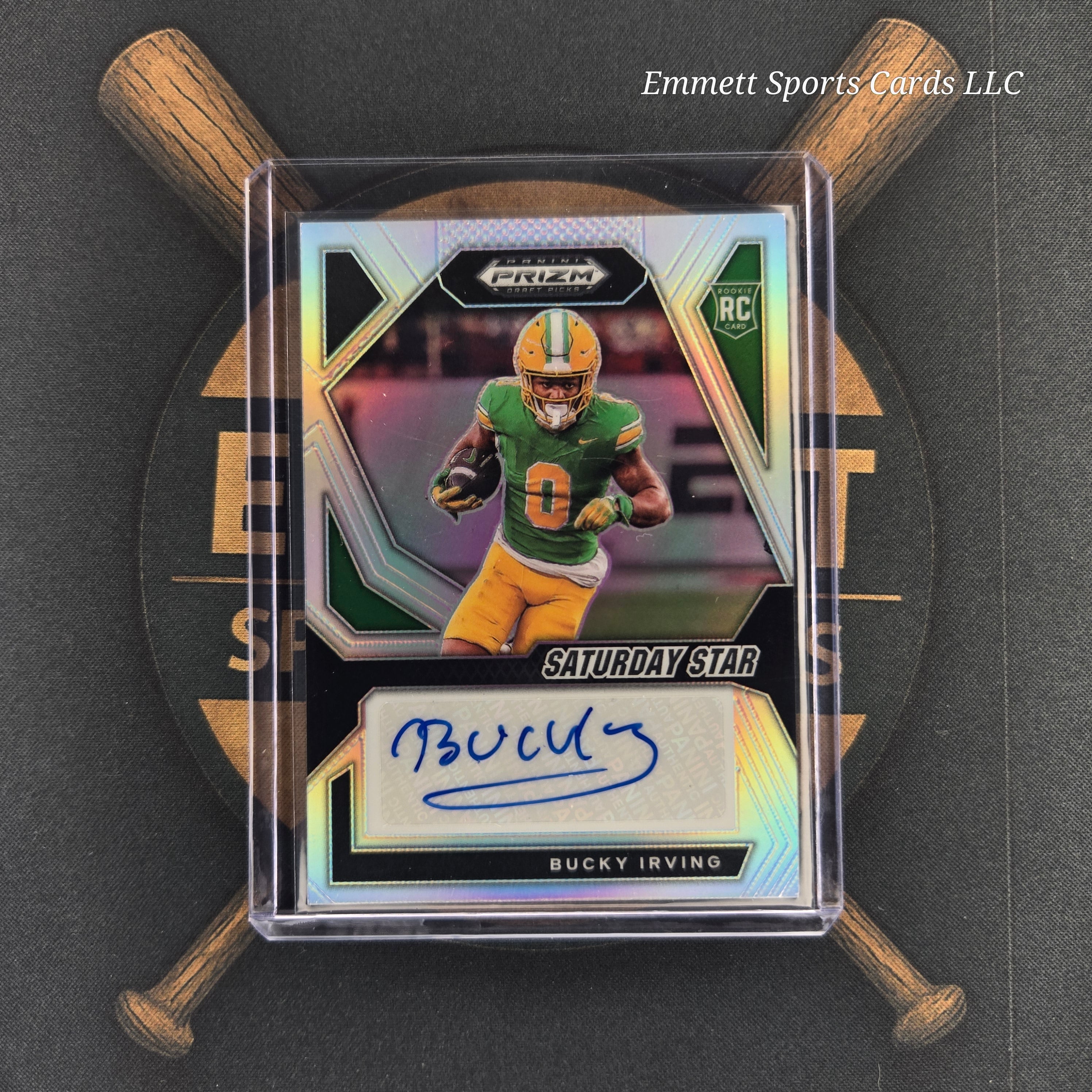 2024 Panini Prizm Draft Picks Bucky Irving Saturday Star Signatures Silver Prizm | The Break Room Cards™ -1