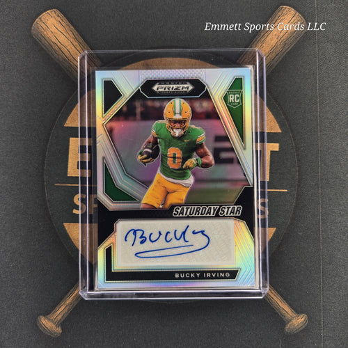 2024 Panini Prizm Draft Picks Bucky Irving Saturday Star Signatures Silver Prizm | The Break Room Cards™ -1