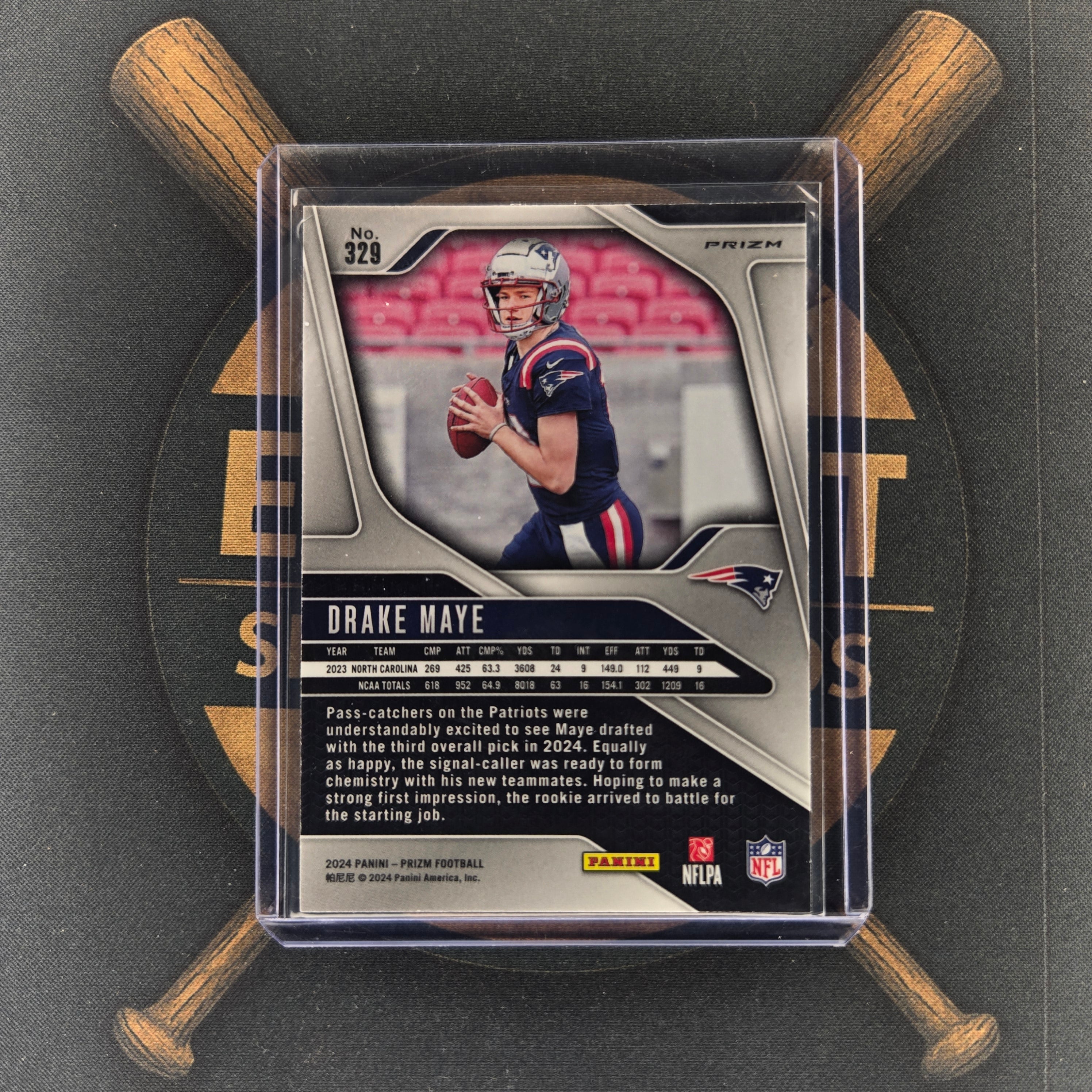 2024 Panini Prizm Drake Maye Silver Prizm | The Break Room Cards™-1-2