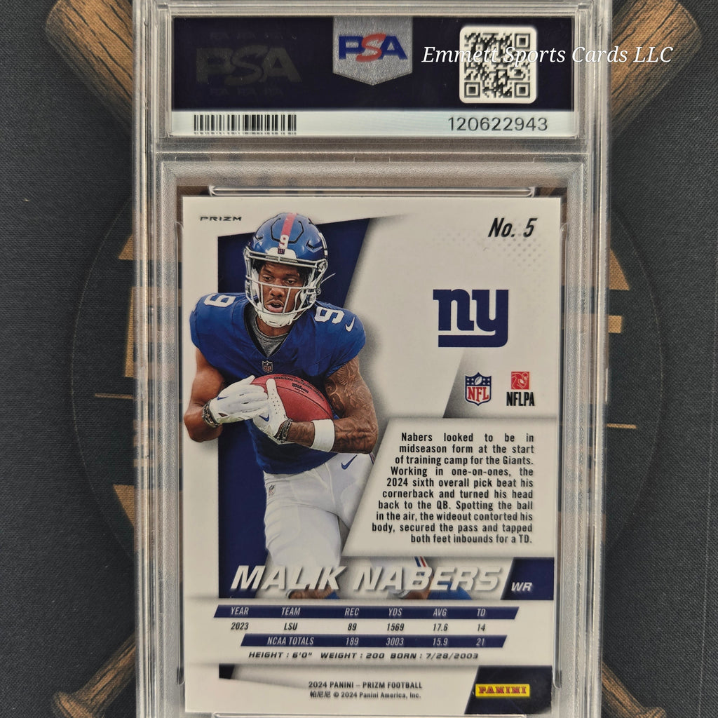 2024 Panini Prizm Malik Nabers Flashback Rookie Silver | The Break Room Cards-2