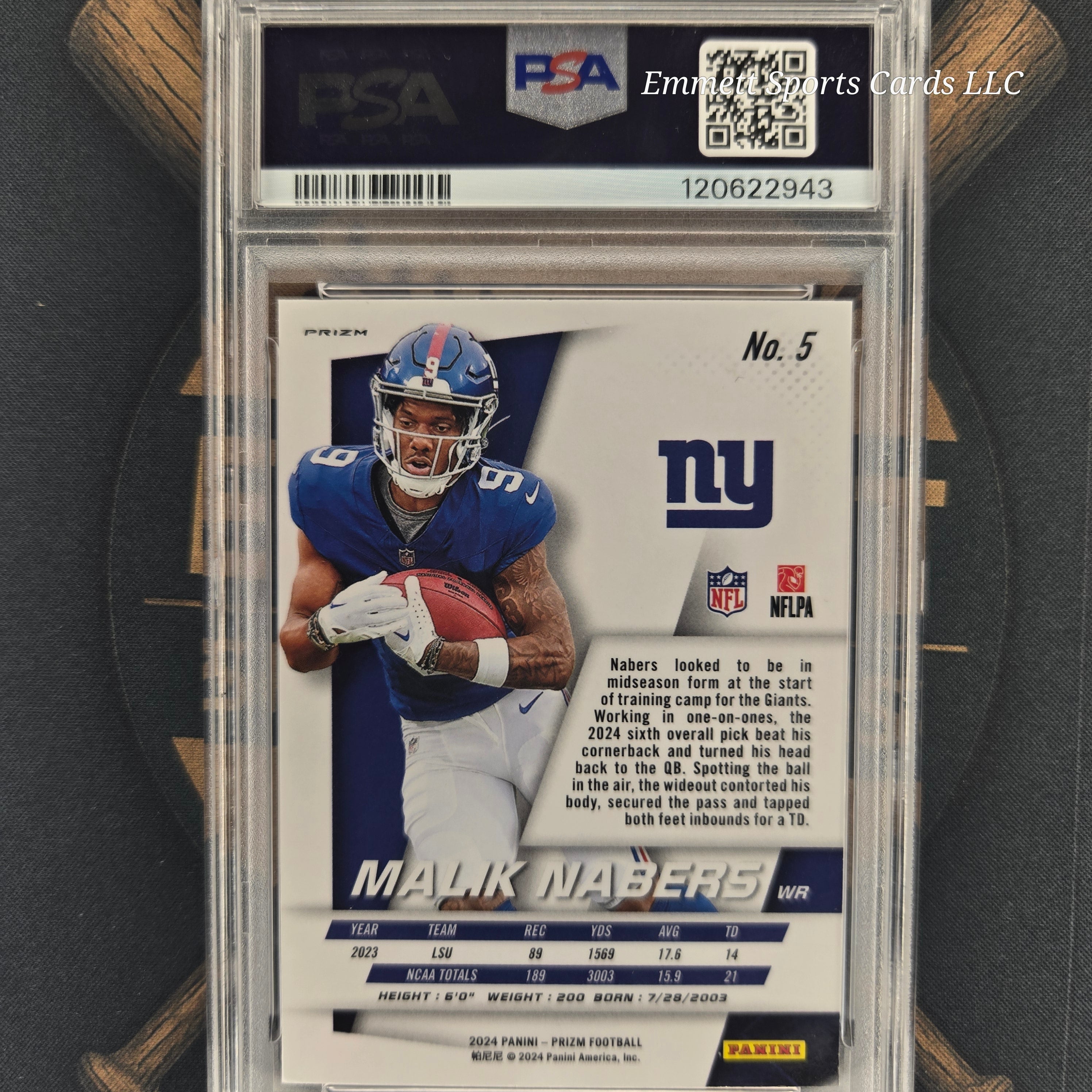 2024 Panini Prizm Malik Nabers Flashback Rookie Silver | The Break Room Cards-2