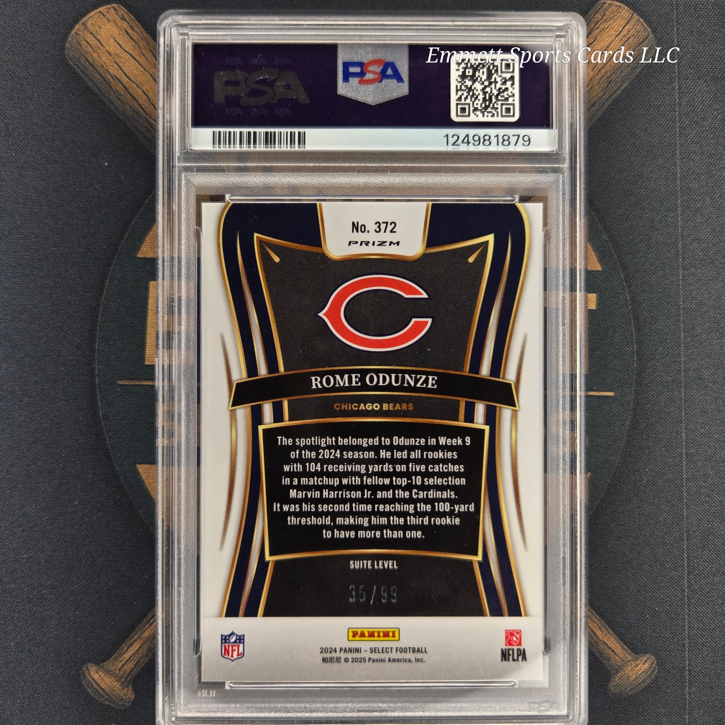 2024 Select Rome Odunze Blue Prizm /99 PSA 10