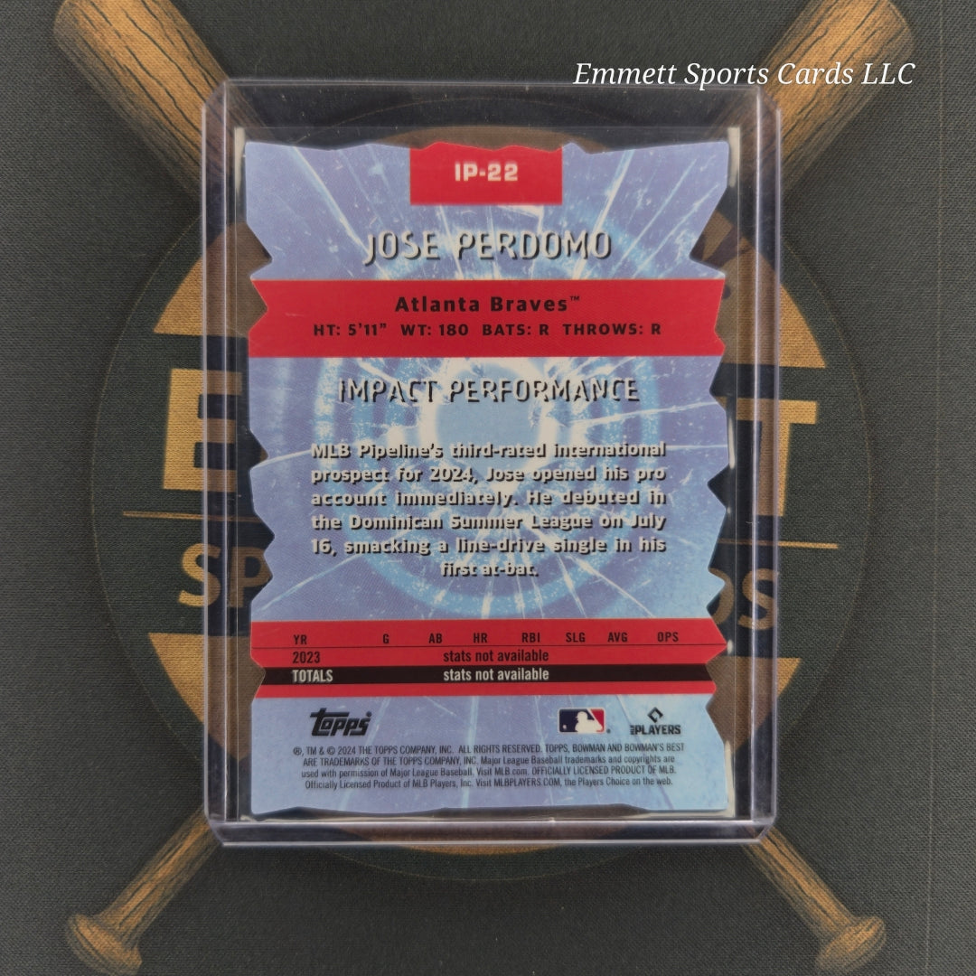 2024 Bowman Best Jose Perdomo Impact Players Mini-Diamond | The Break Room Cards-2