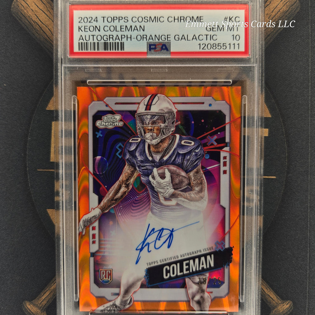 2024 Topps Cosmic Keon Coleman Orange Galatic Auto /25 | The Break Room Cards-1