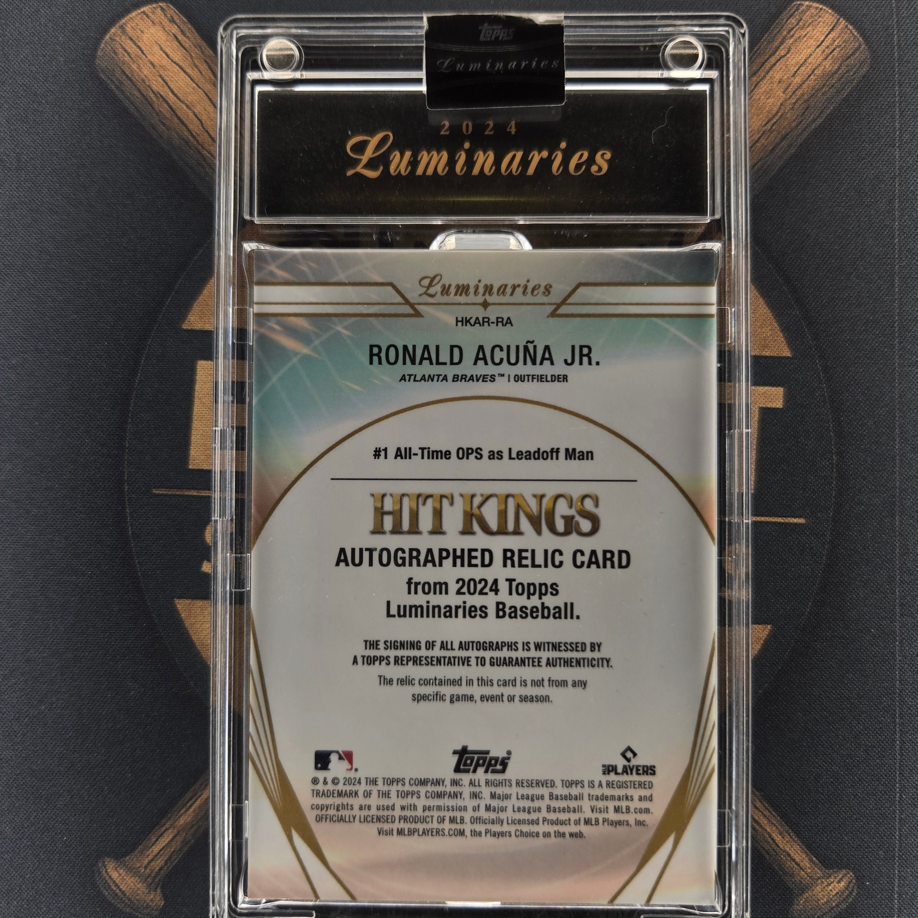 2024 Topps Luminaries Ronald Acuna Jr Hit Kings Auto Patch | The Break Room Cards™-2