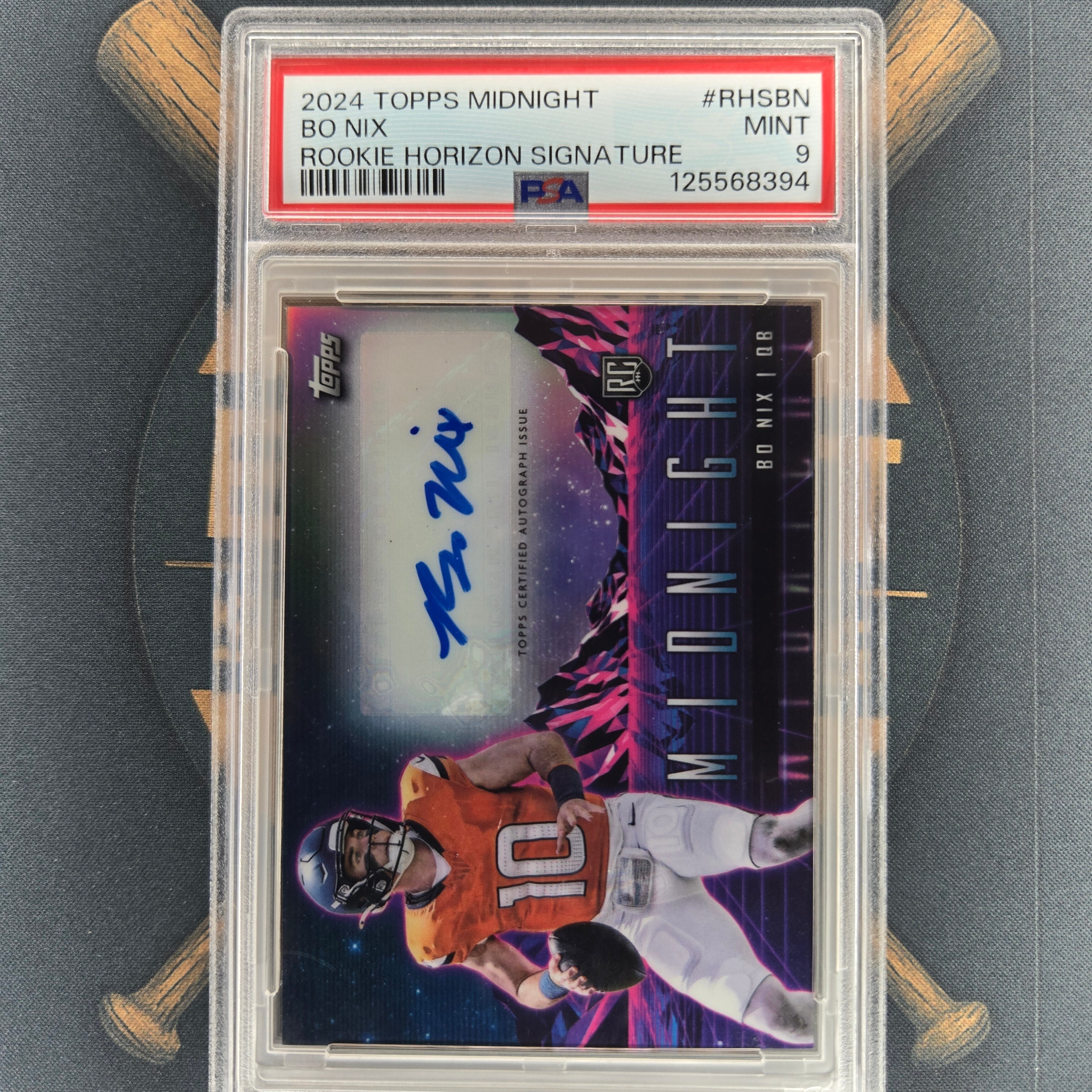 2024 Topps Midnight Bo Nix Horizon Signature Rookie