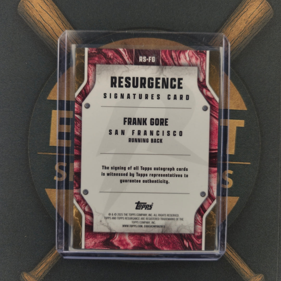 2024 Topps Resurgence Frank Gore Gold /50 | The Break Room Cards-2