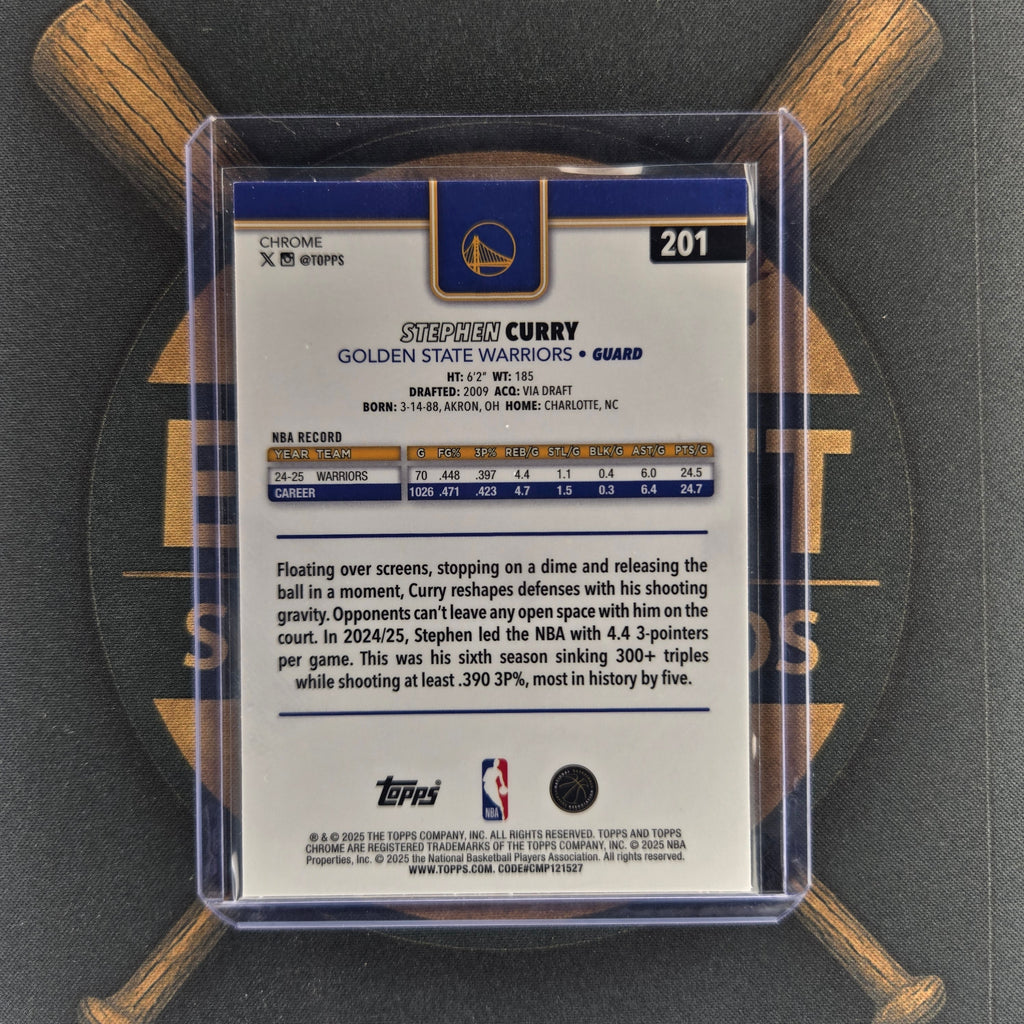 2025-26 Topps Chrome Steph Curry X-Fractor  |The Break Room Cards™-2