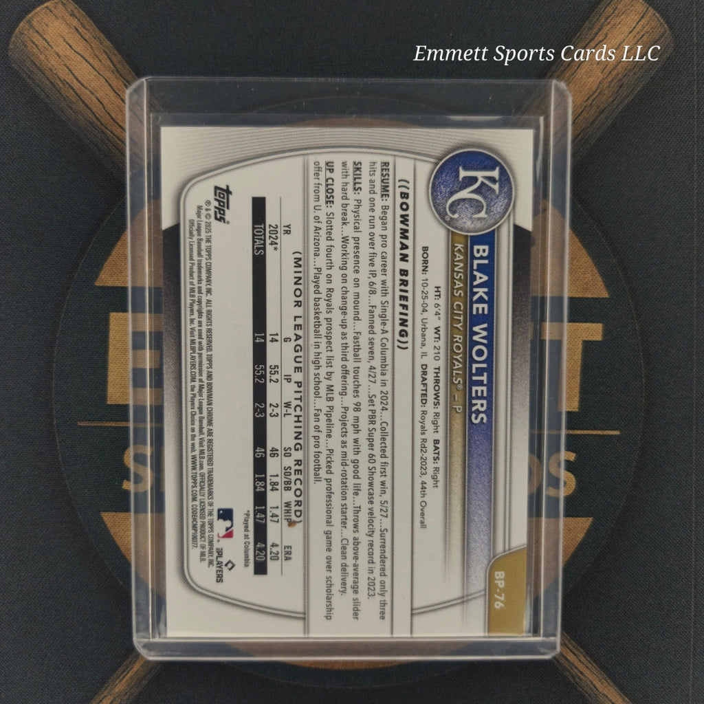 2025 Bowman Blake Wolters Fuschia Parallel /299 | The Break Room Cards-2