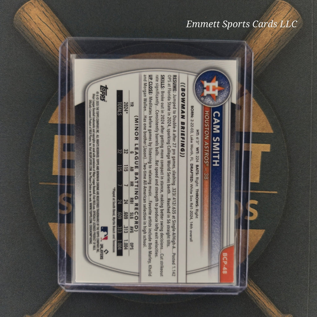 2025 Bowman Cam Smith Mojo Refractor | The Break Room Cards-2