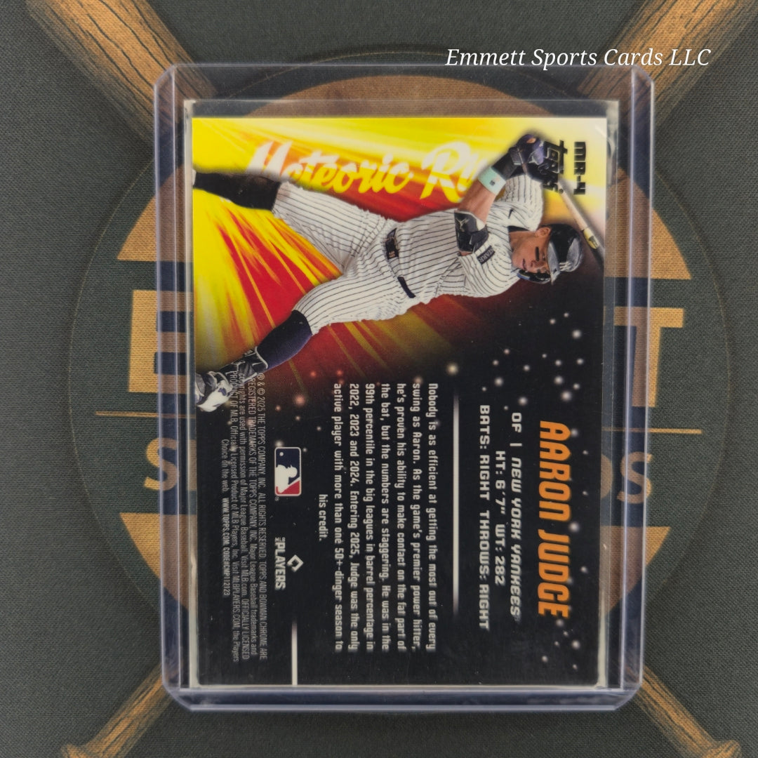 2025 Bowman Chrome Aaron Judge Meteroic Rise Insert | The Break Room Cards-2